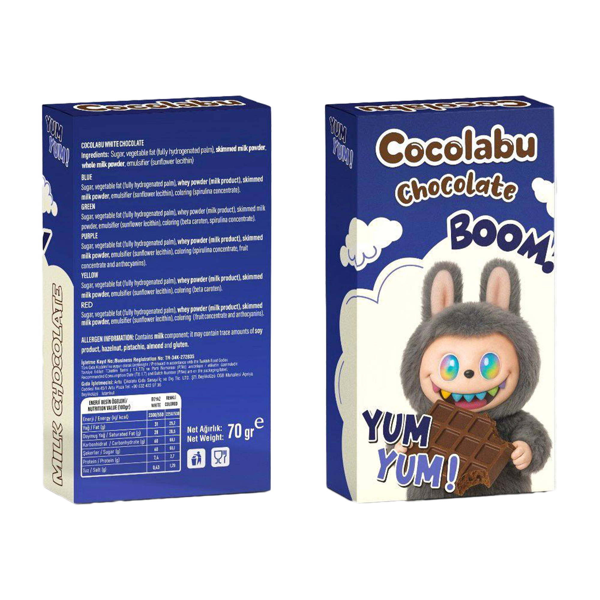 Tablette de chocolat Cocolabu bleu
