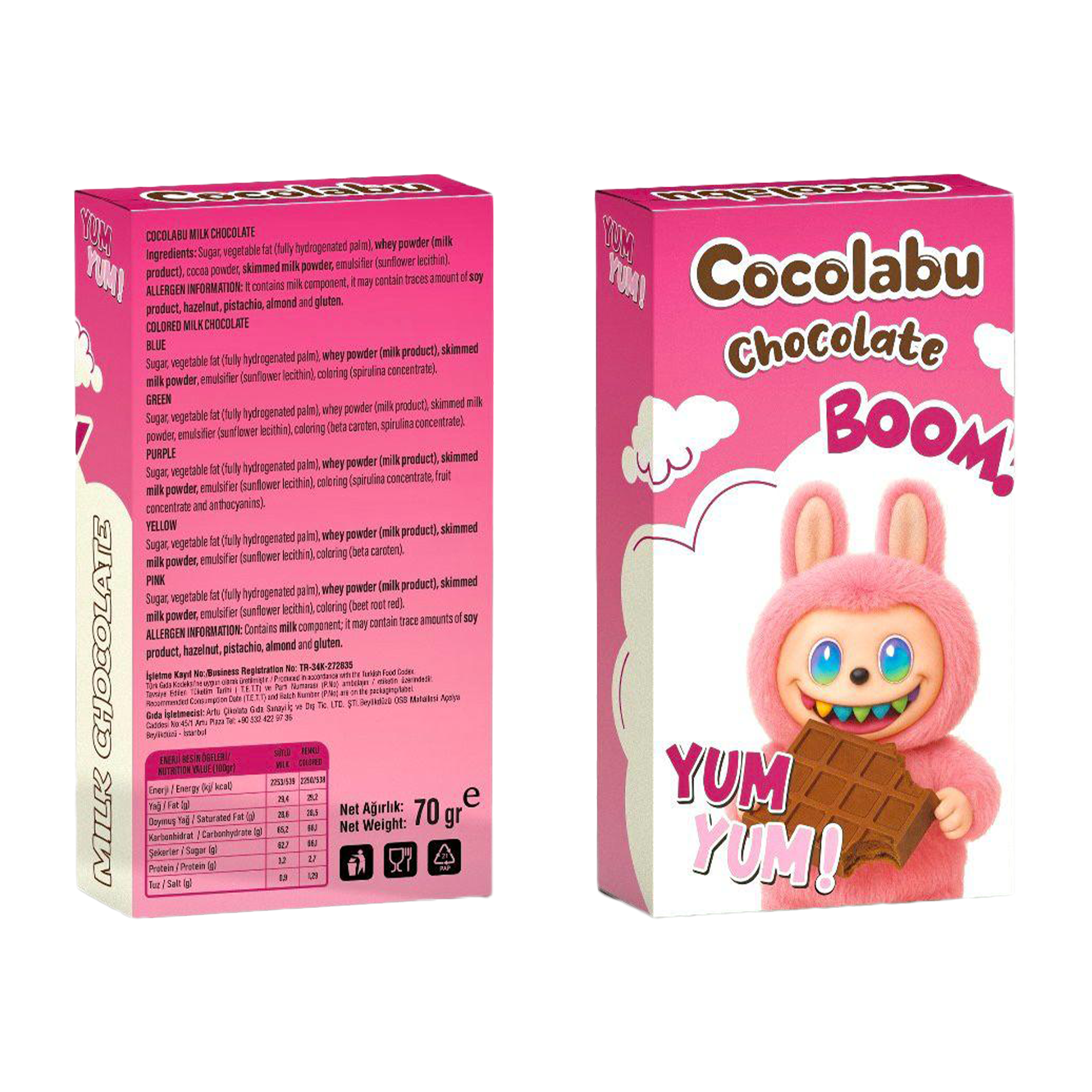 Tablette de chocolat Cocolabu rouge