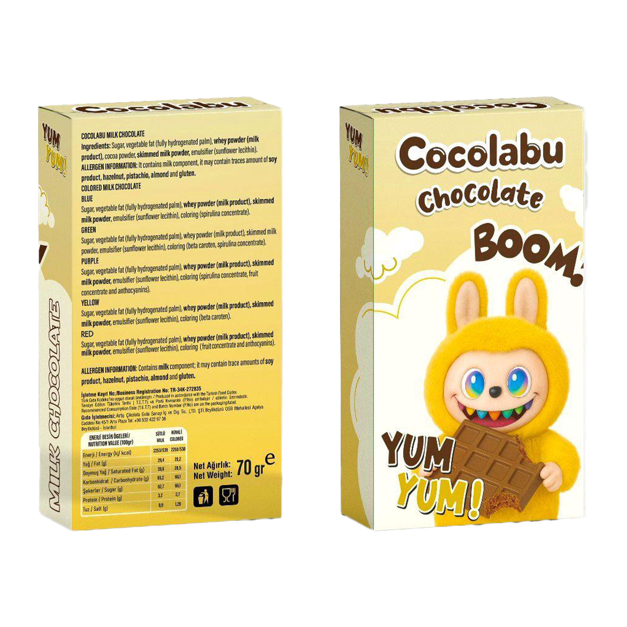 Tablette de chocolat Cocolabu Jaune
