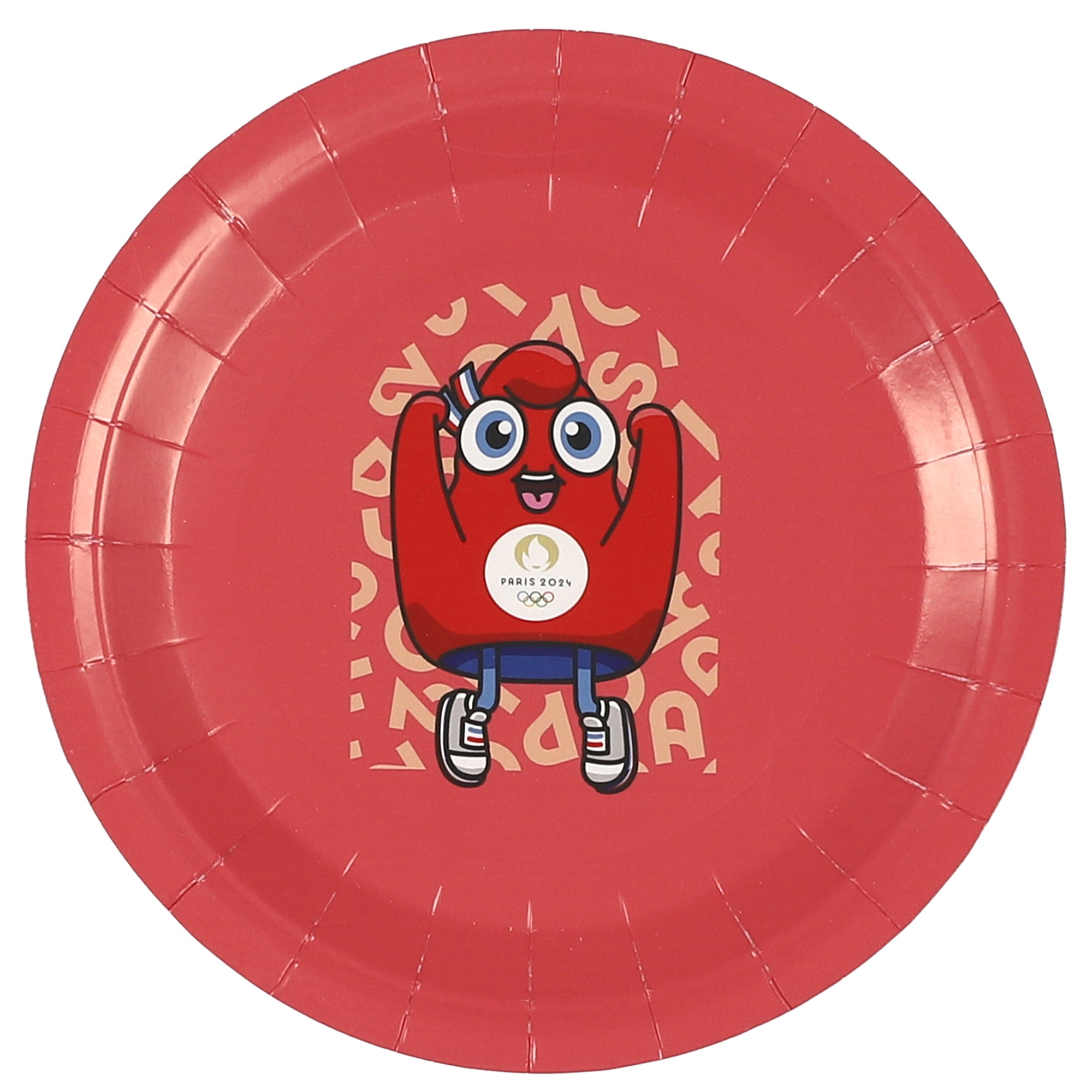 6 assiettes en carton Mascotte Paris 2024