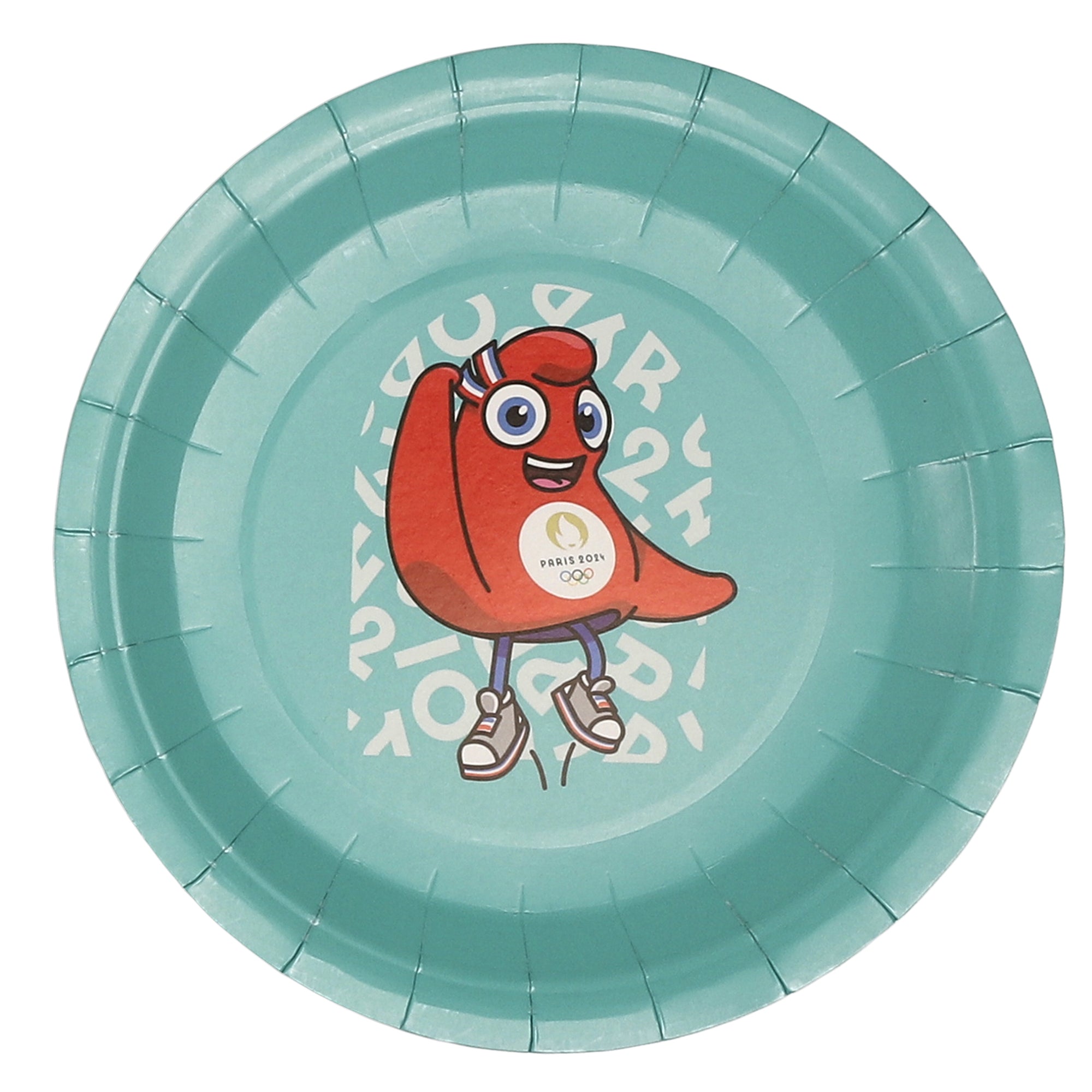 6 assiettes en carton Mascotte Paris 2024
