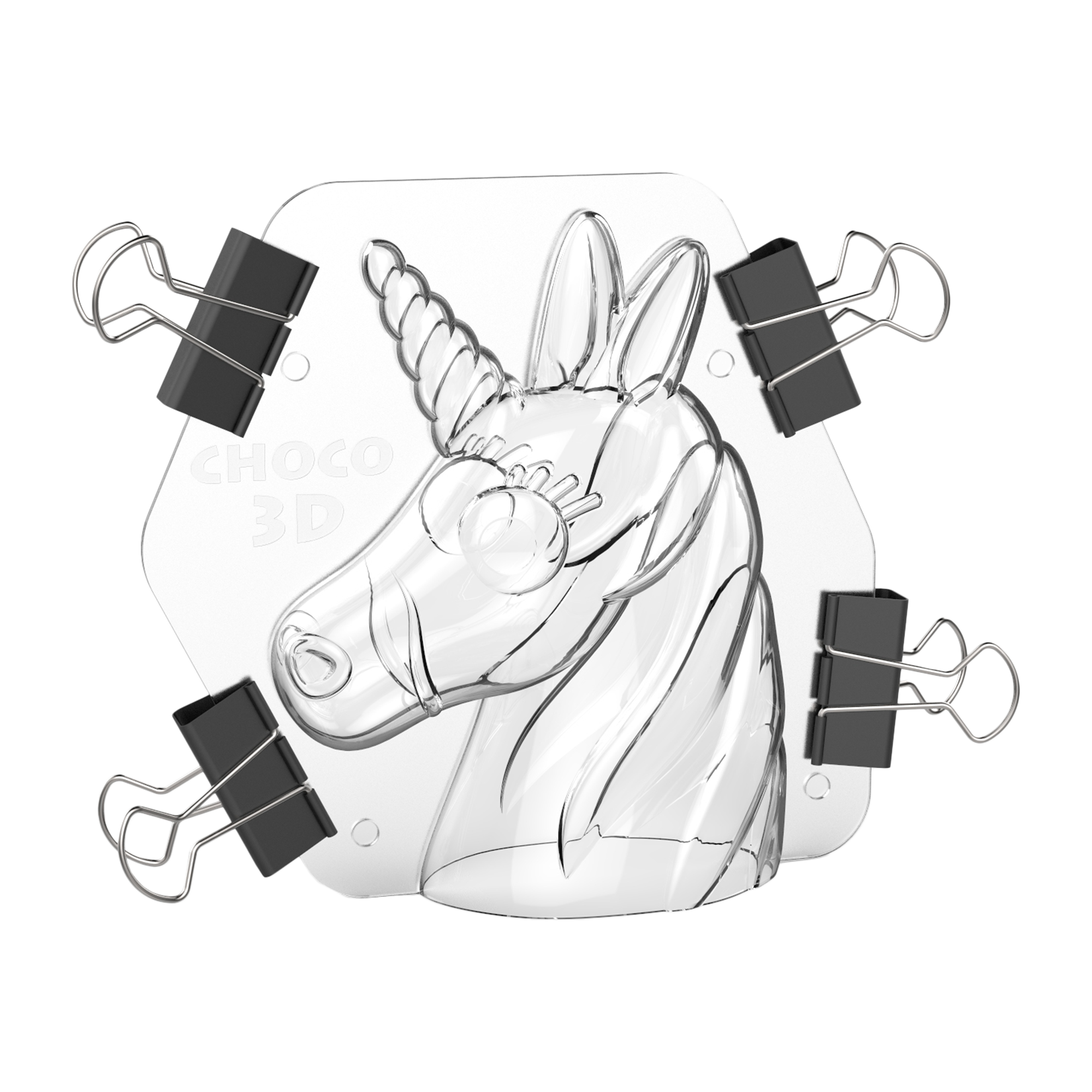 Moule à chocolat double coque - Licorne de Pâques