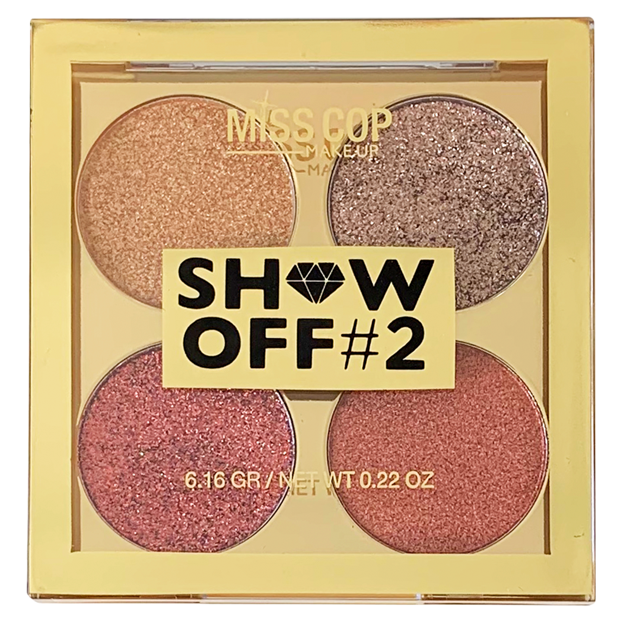 Palette de 4 fards à paupières Show Off 02 Rose Gold