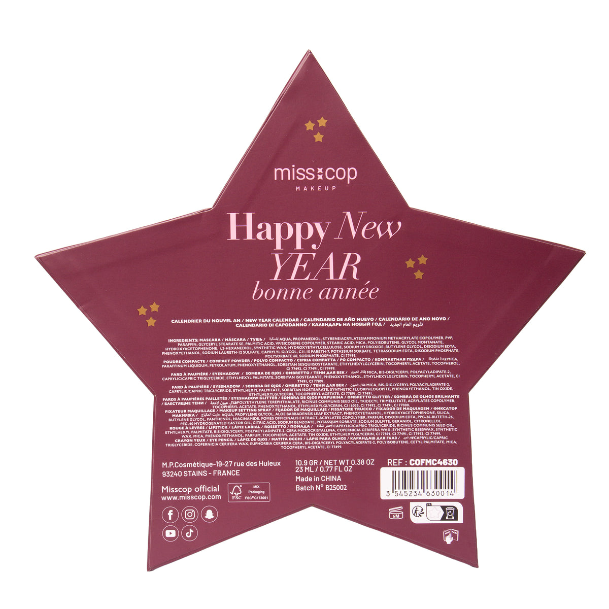Calendrier maquillage et accessoire
