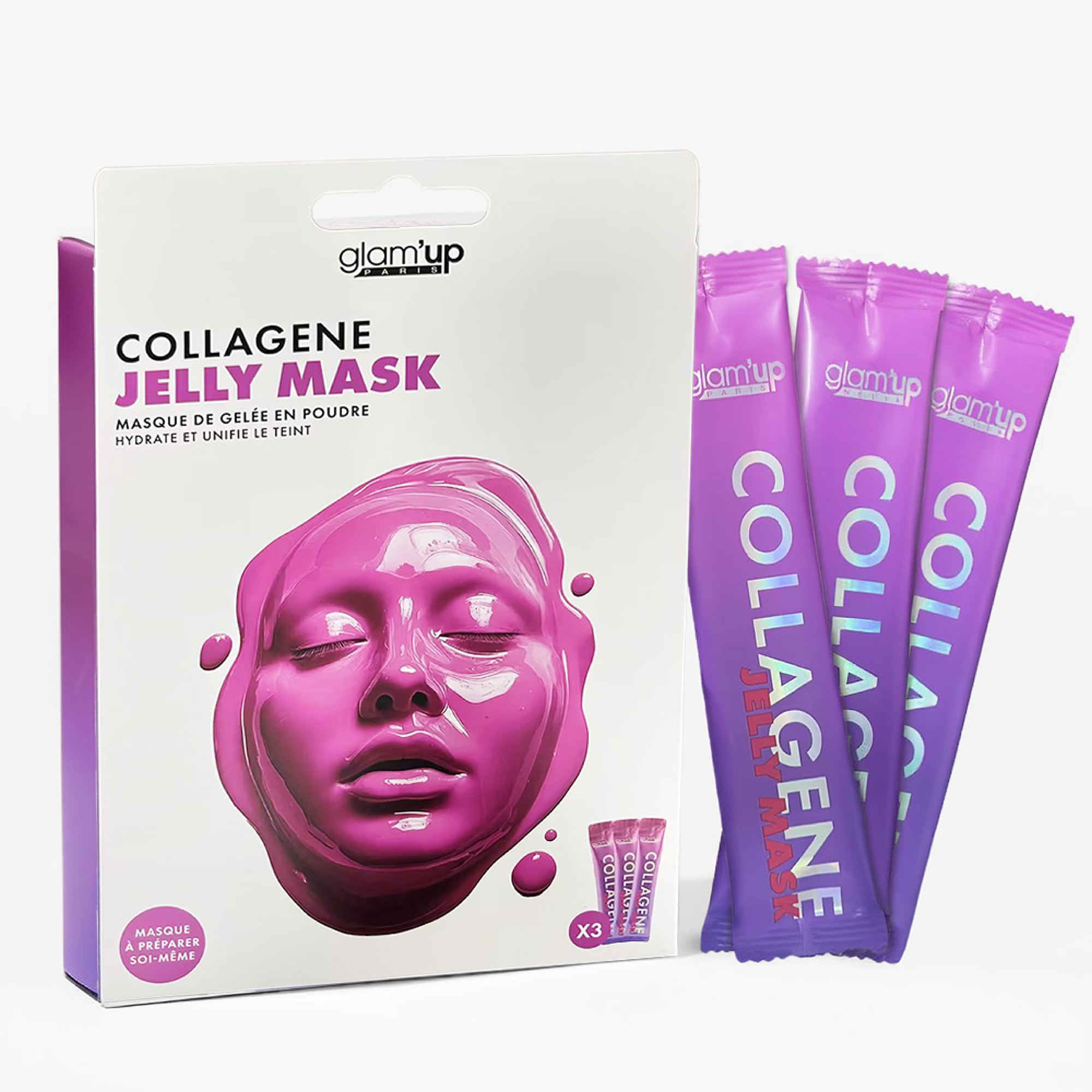 Masque jelly au collagène en poudre x3 sachets