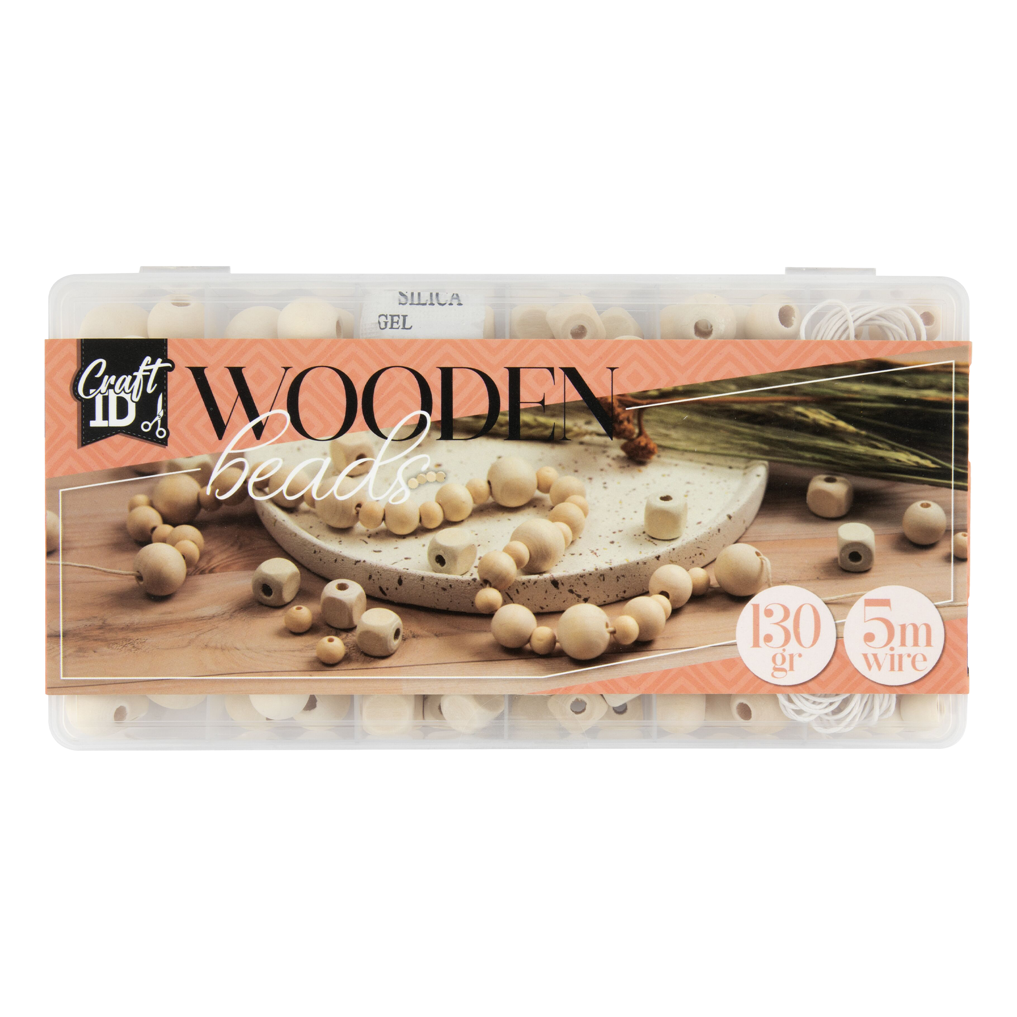 Set de perles de bois et 5 m de corde