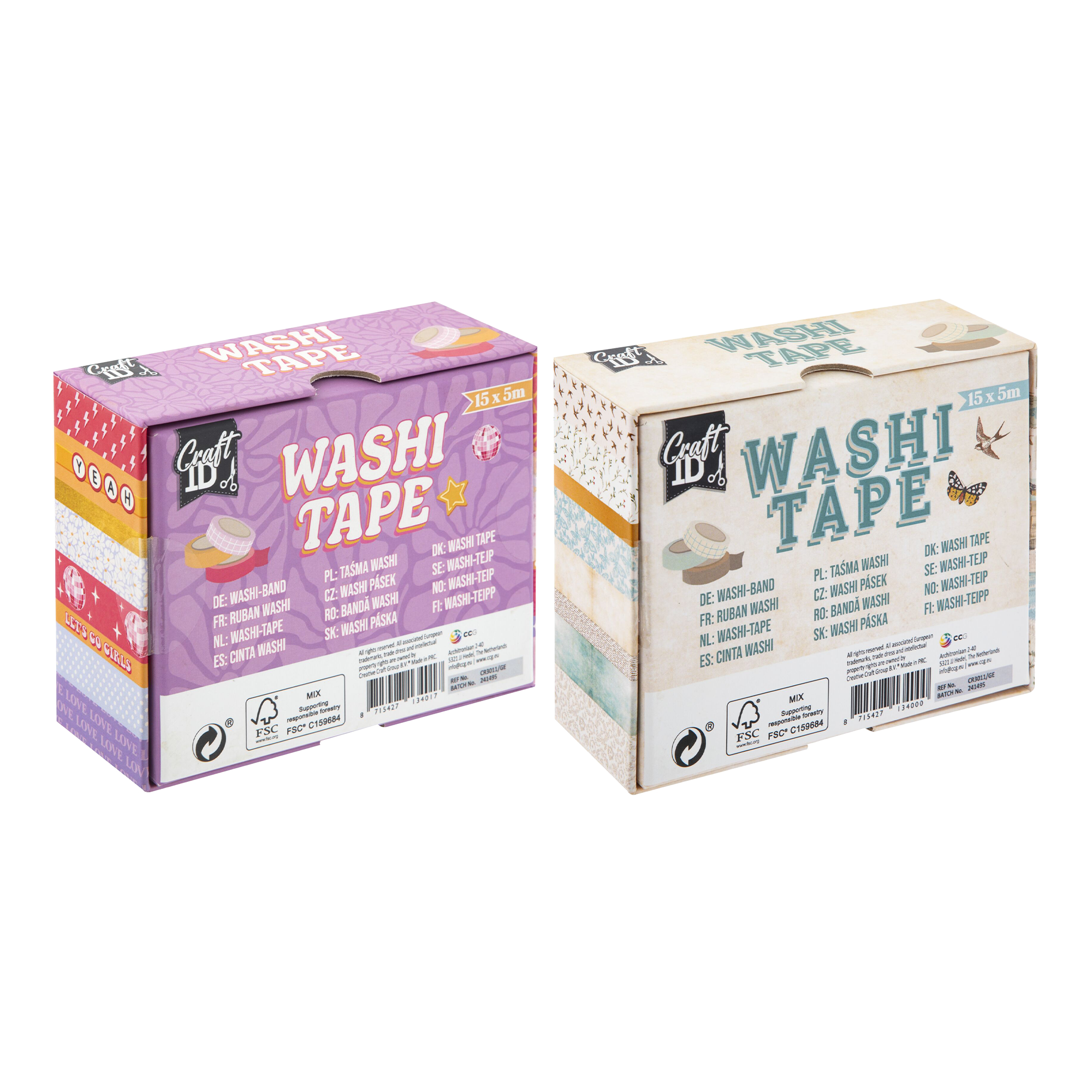 Ruban adhésif washi tape 5 m