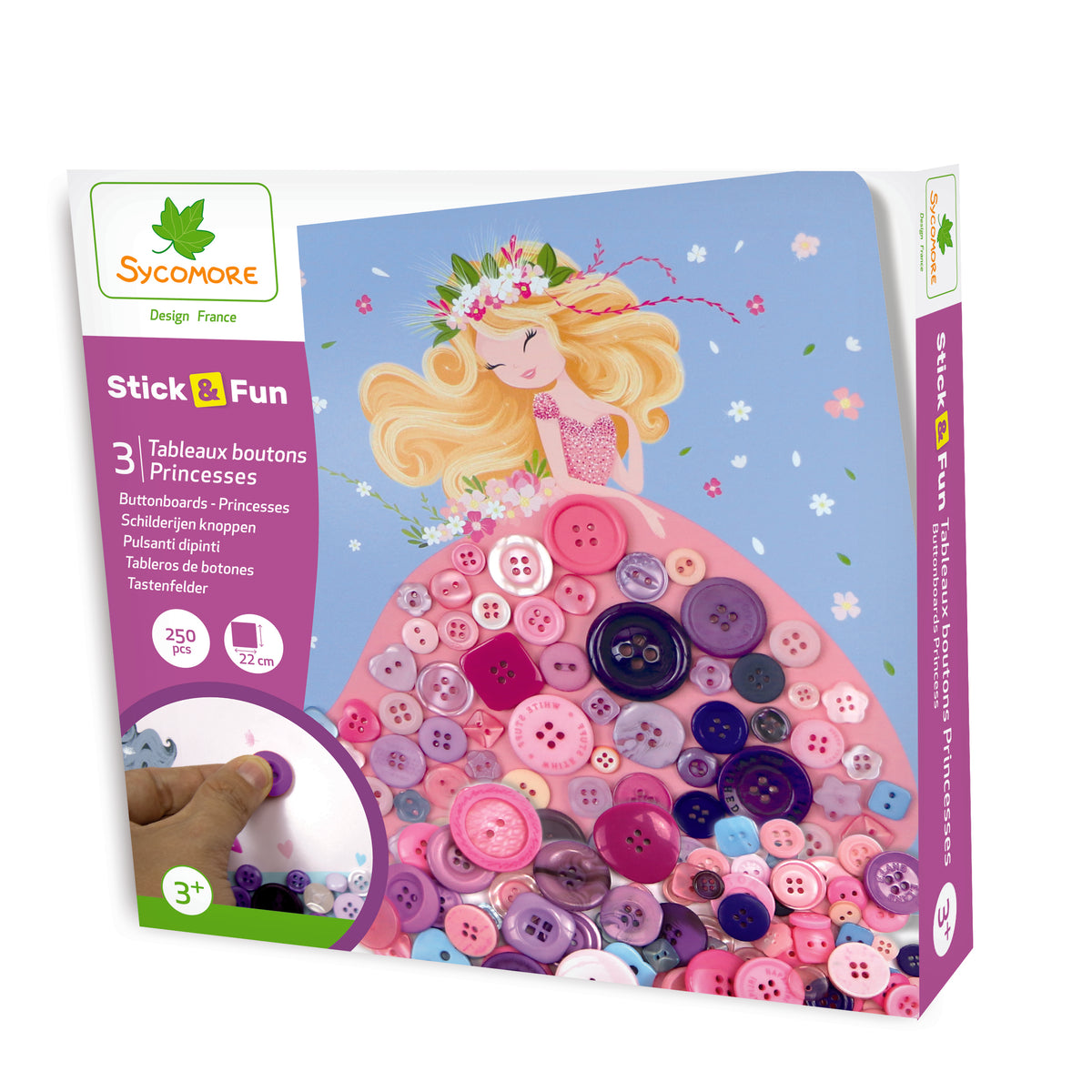 Stick'n fun boutons princesses