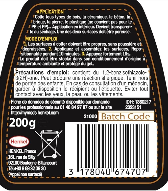 Colle à bois ni clou ni vis 100g
