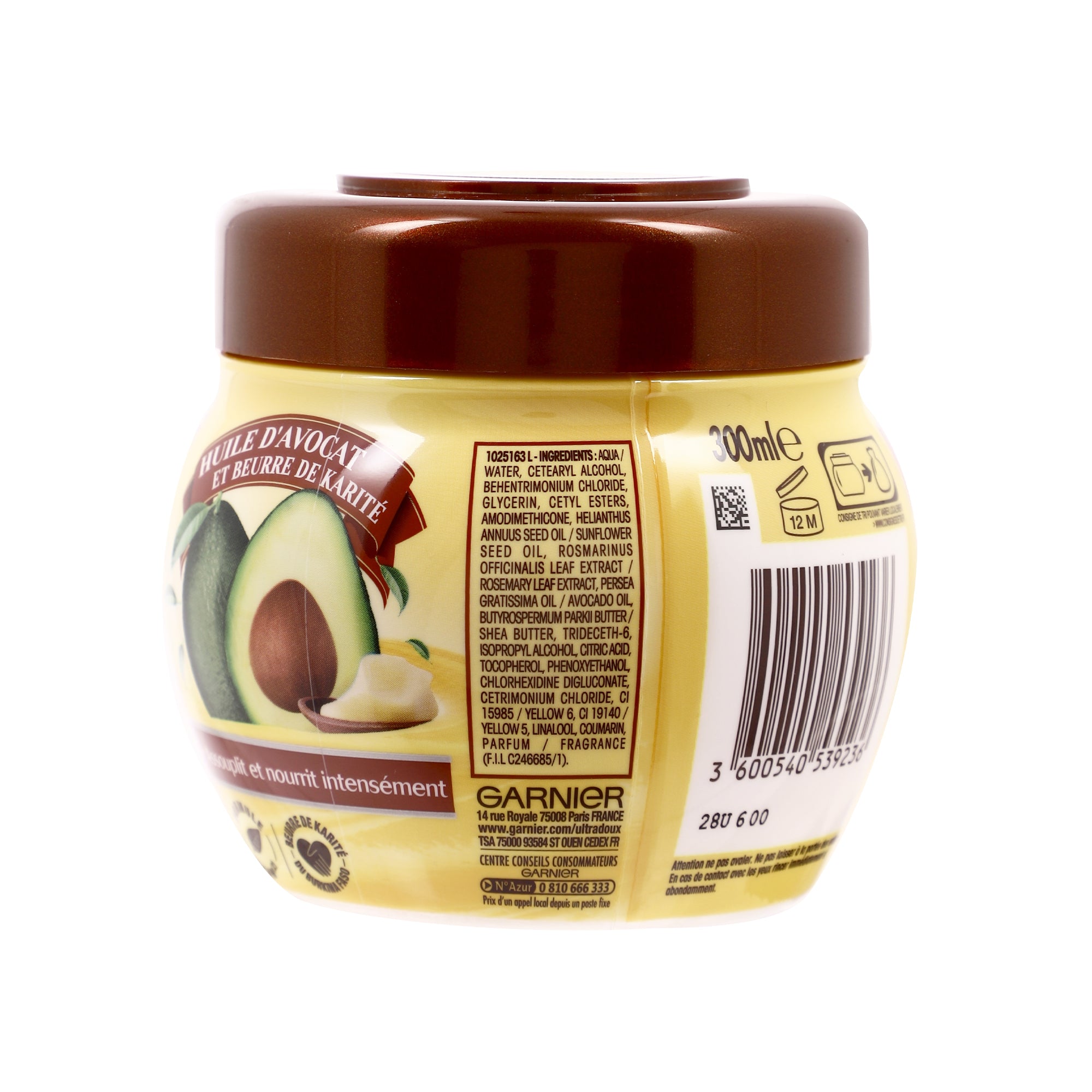 Masque nutrition intense à l'huile d'avocat