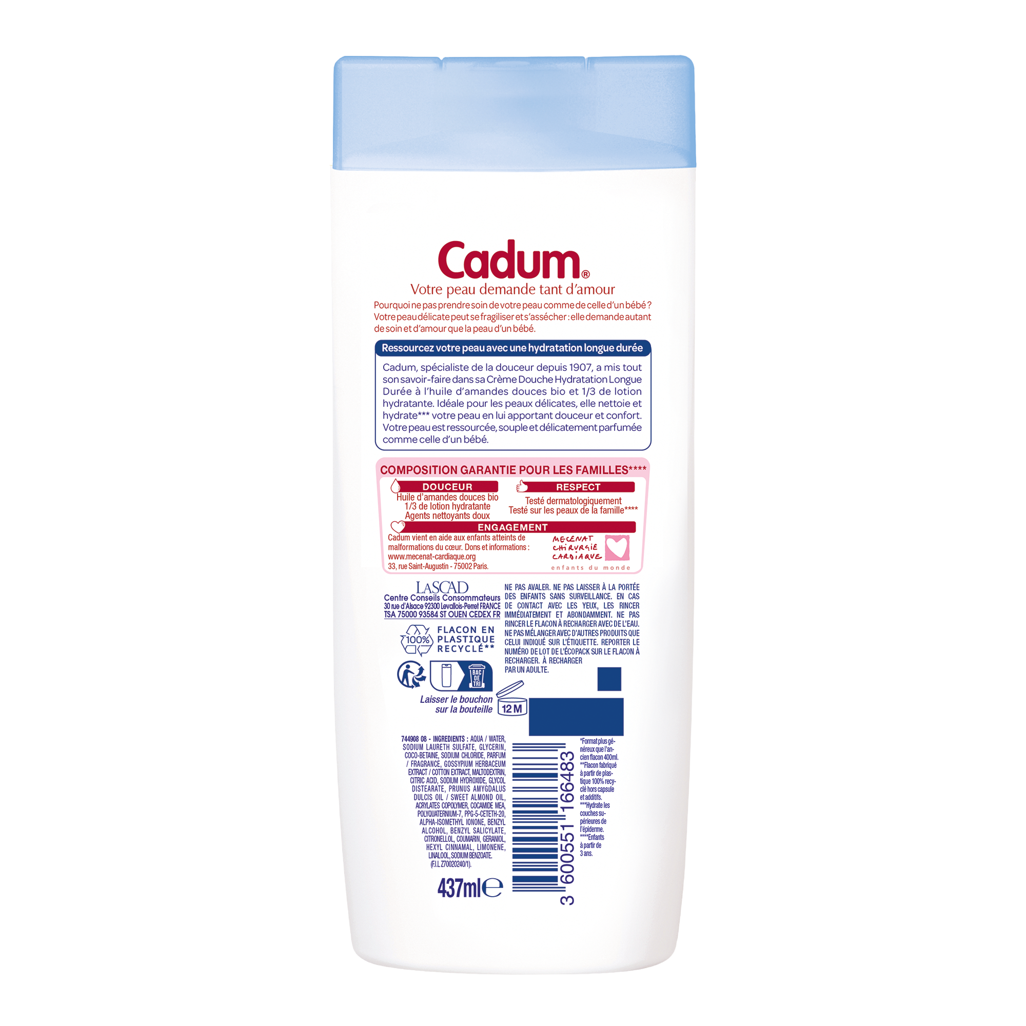 Crème de douche hydratation
