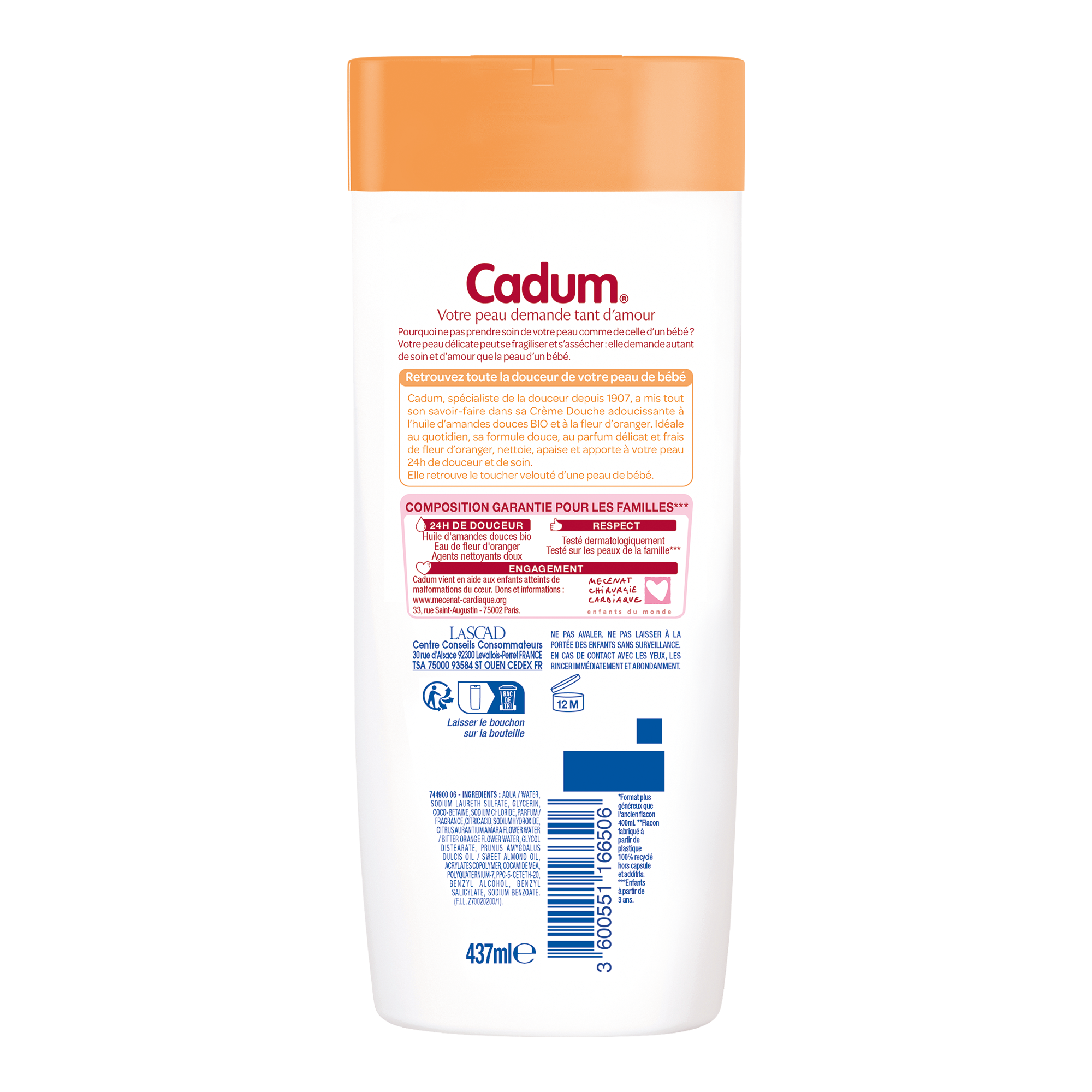 Crème de douche fleur d'oranger