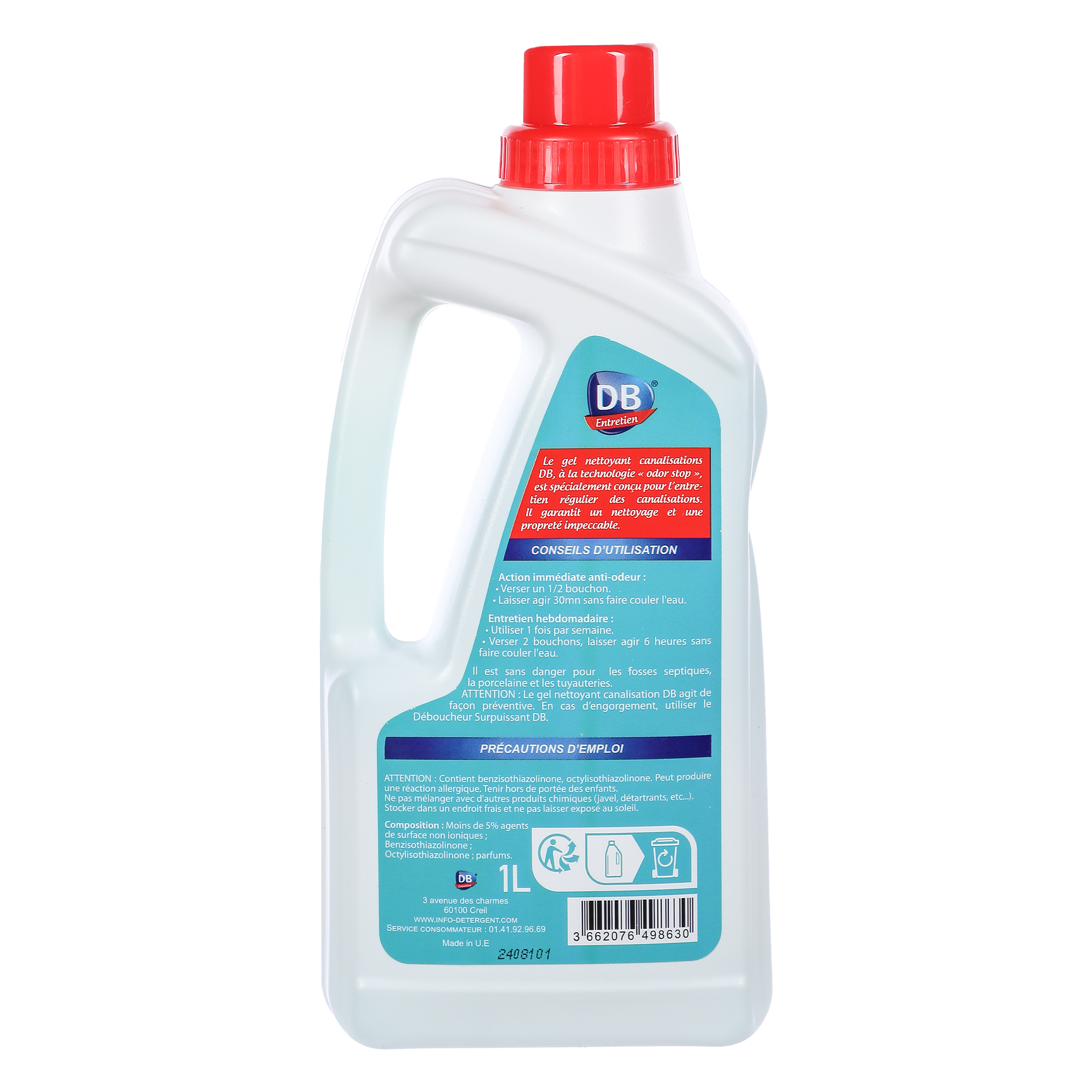 Gel nettoyant canalisation