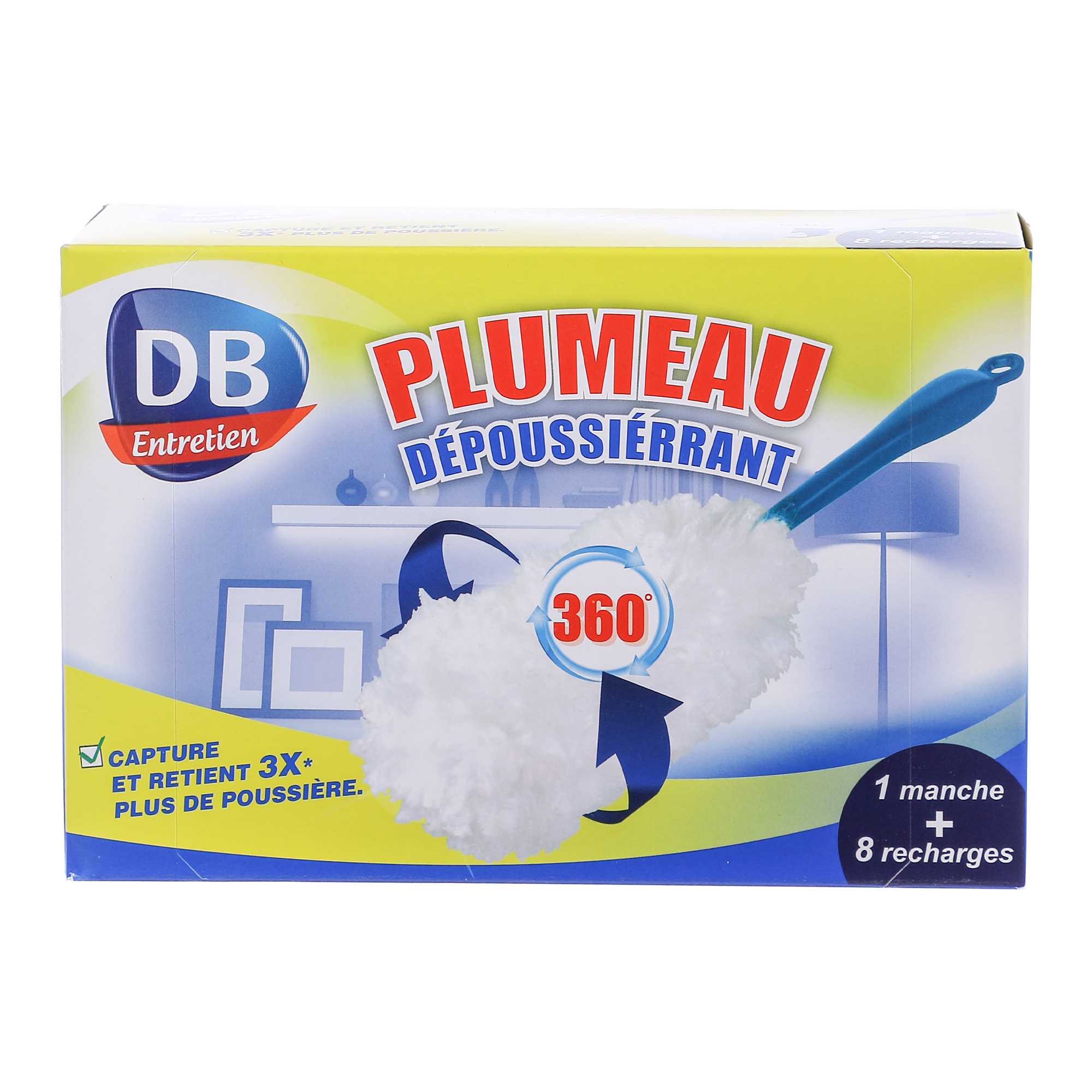 Plumeau dépoussiérant 360° + 8 recharges
