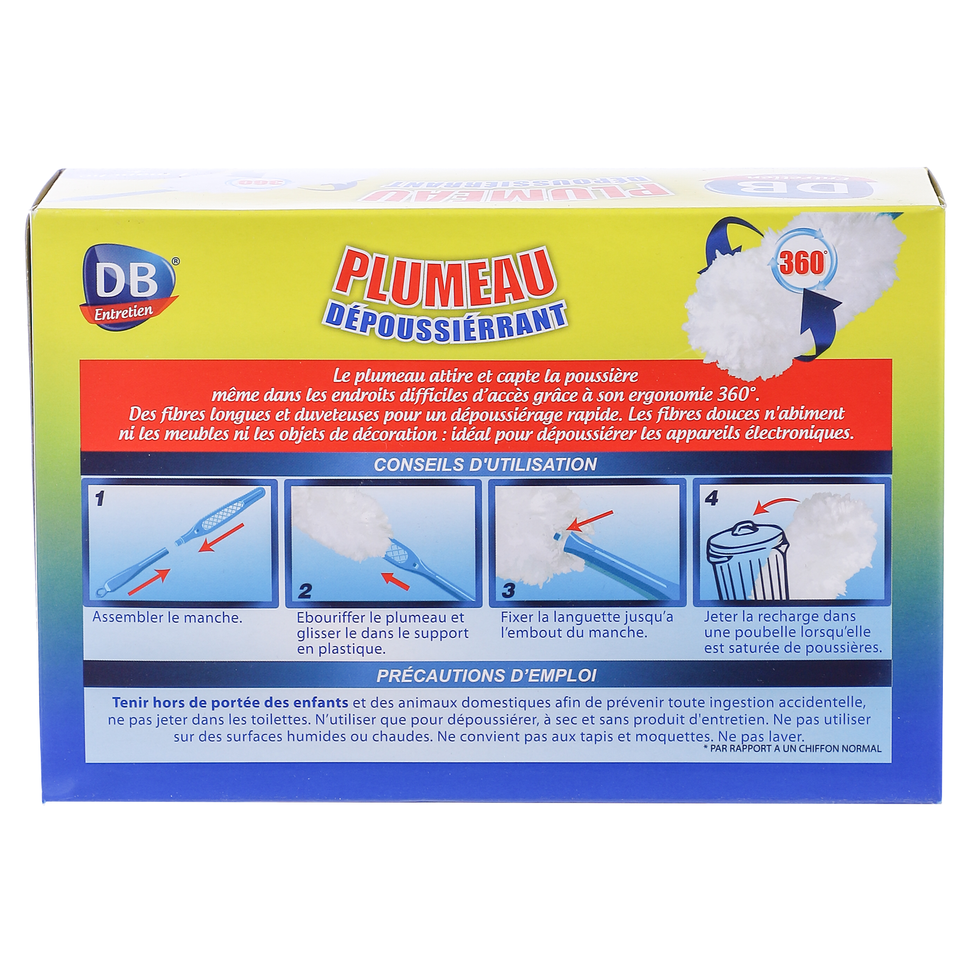 Plumeau dépoussiérant 360° + 8 recharges