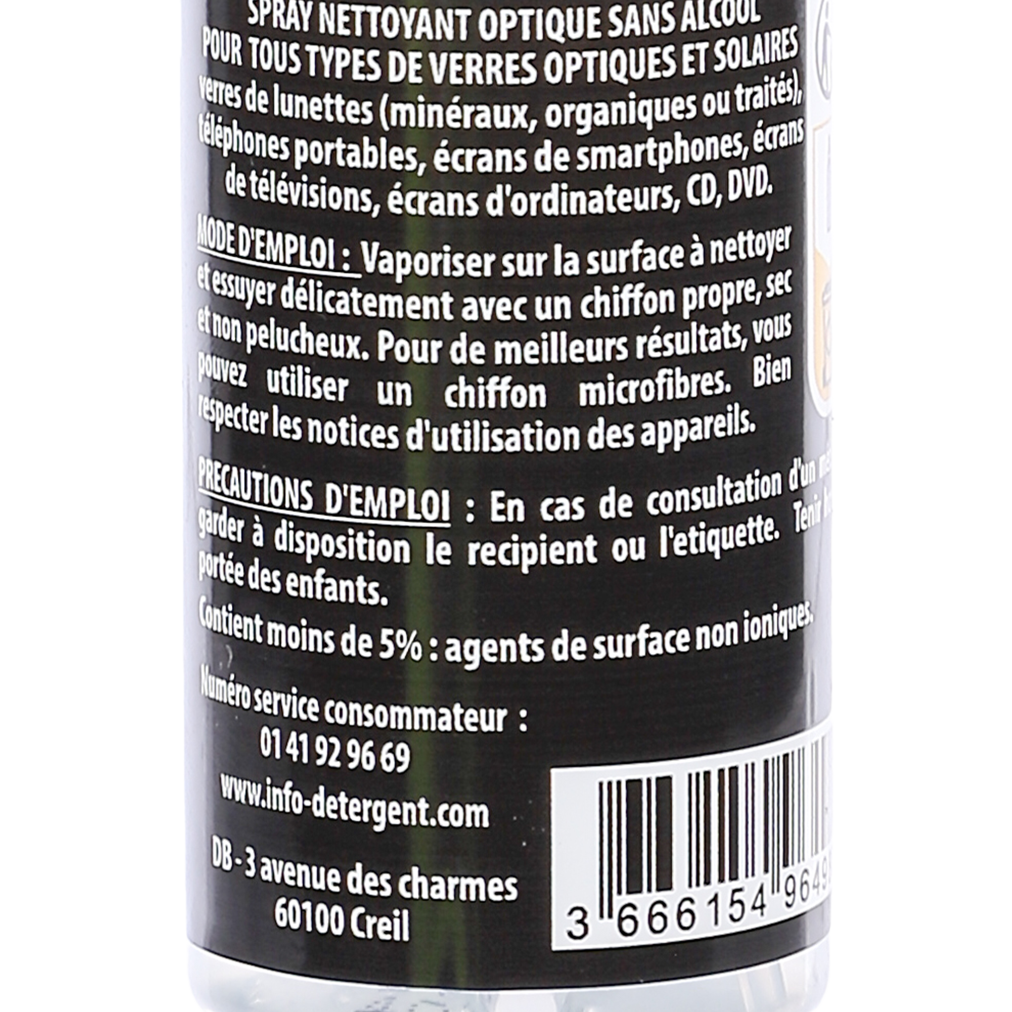 Spray nettoyant optique multi-usages