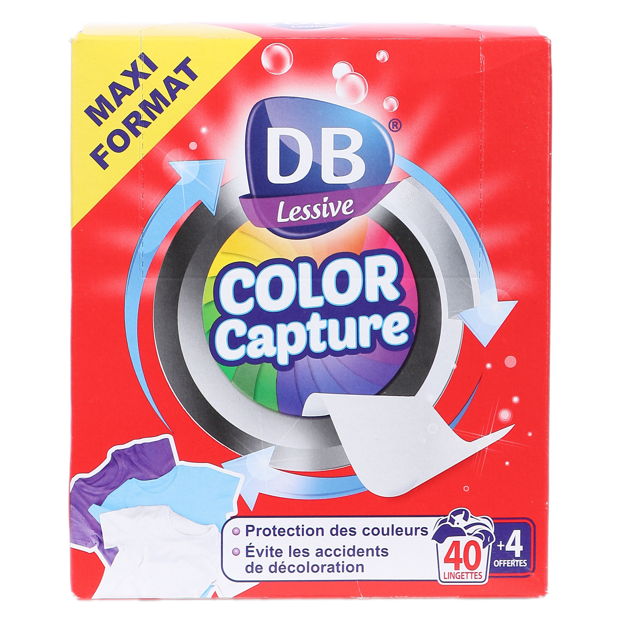 40+4 lingettes anti transfert de couleurs color capture