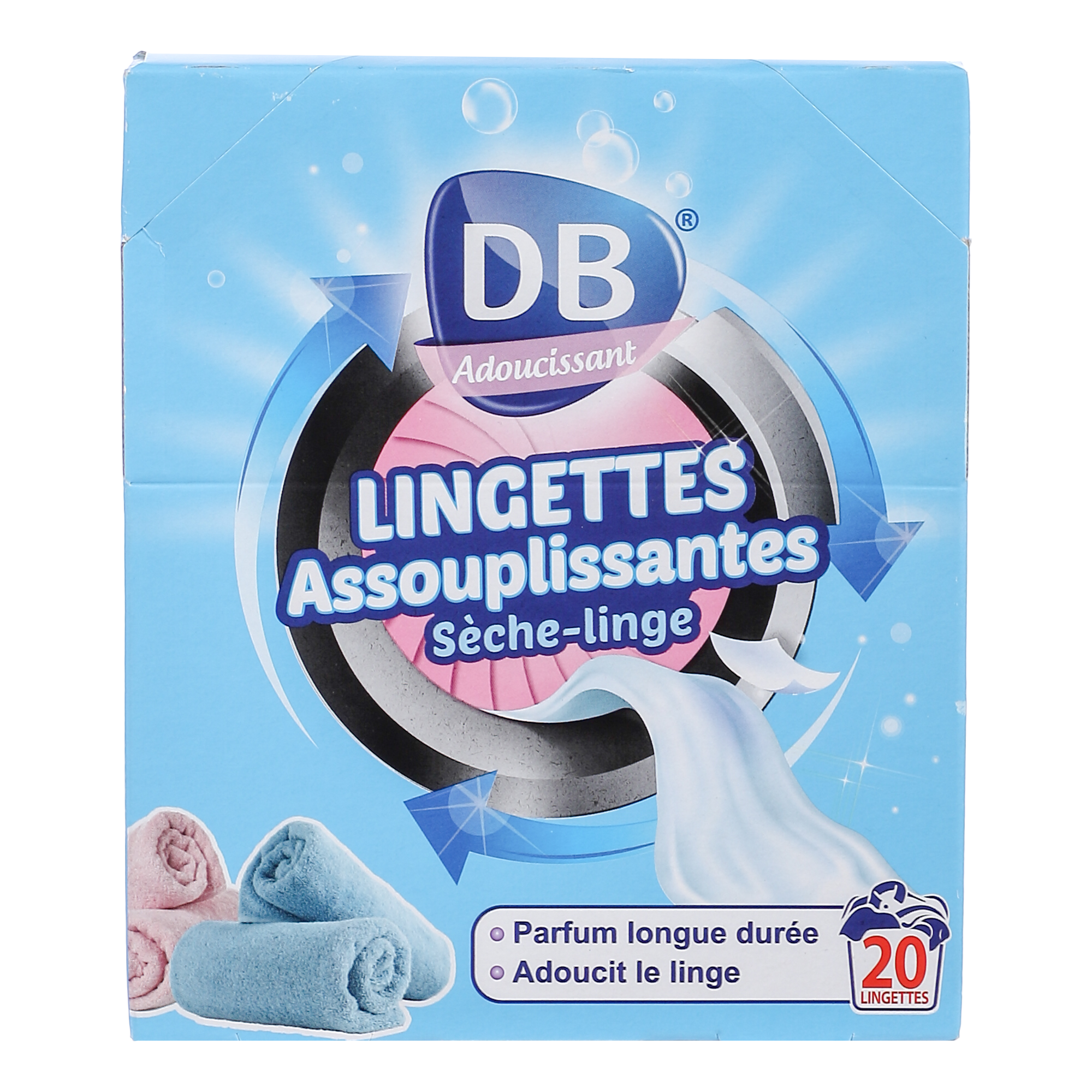 20 lingettes assouplissantes sèche-linge fraicheur