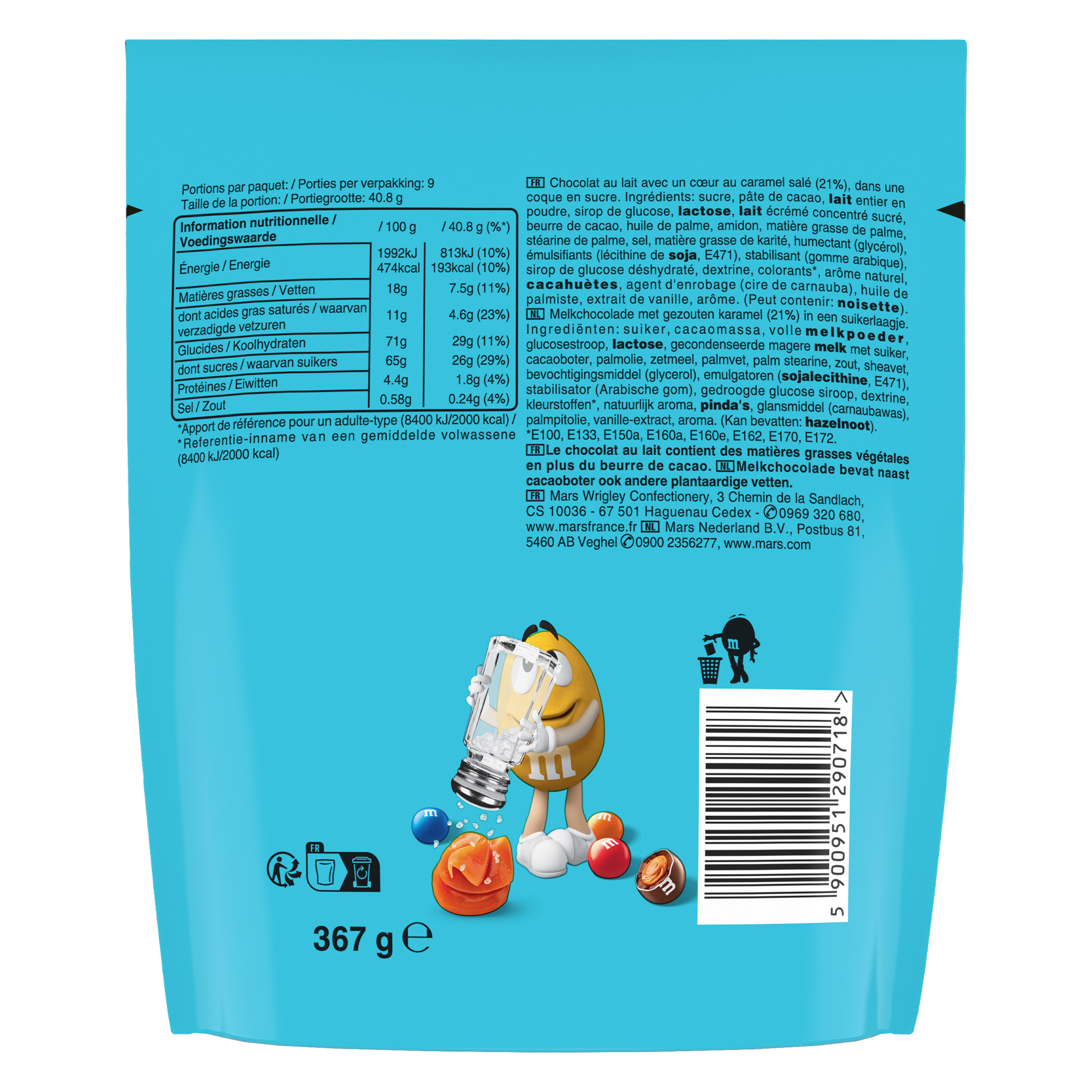Sachet de M&M's au caramel salé