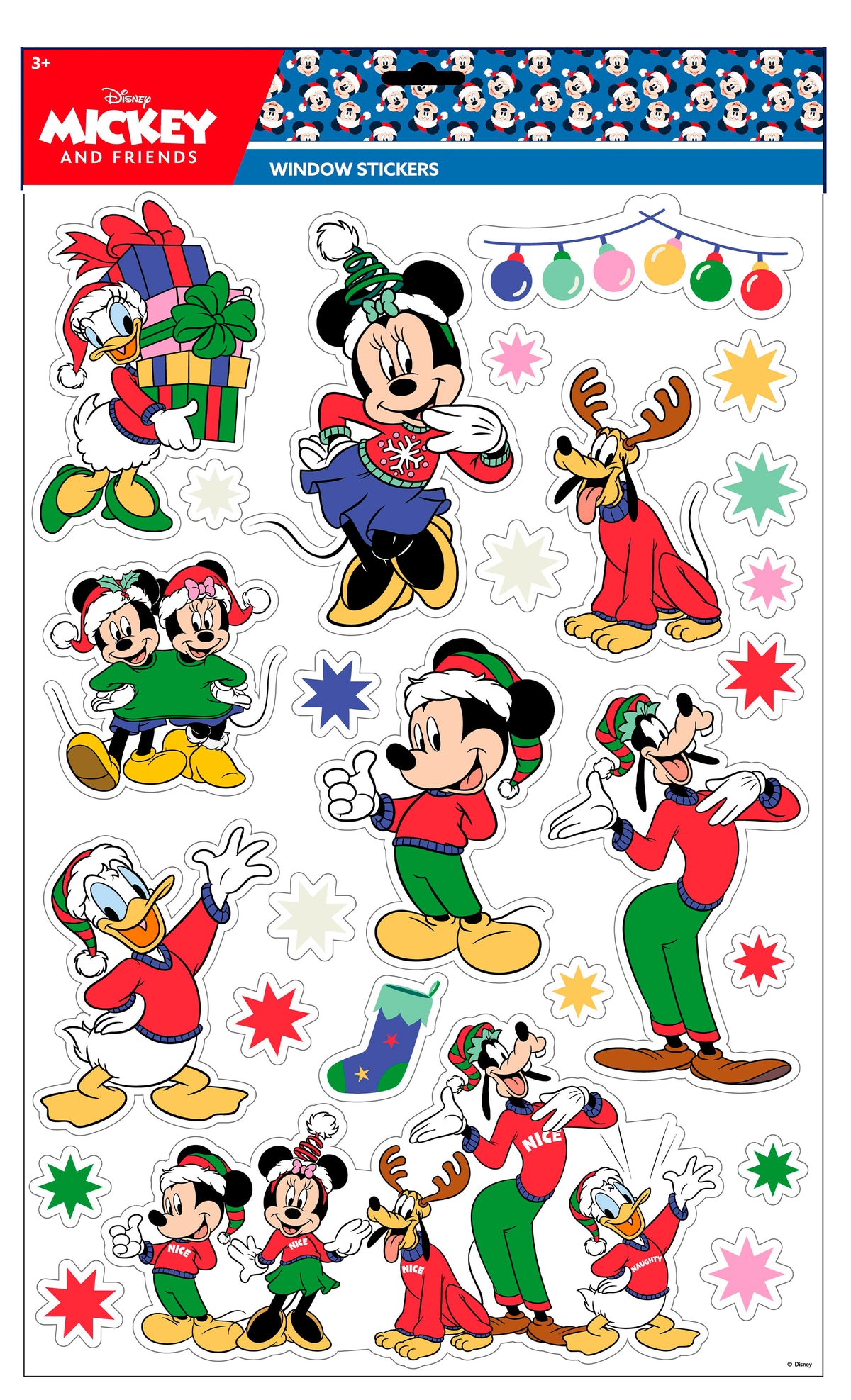 Stickers fenetre Mickey – Disney – 25 pièces – 48 × 29 cm