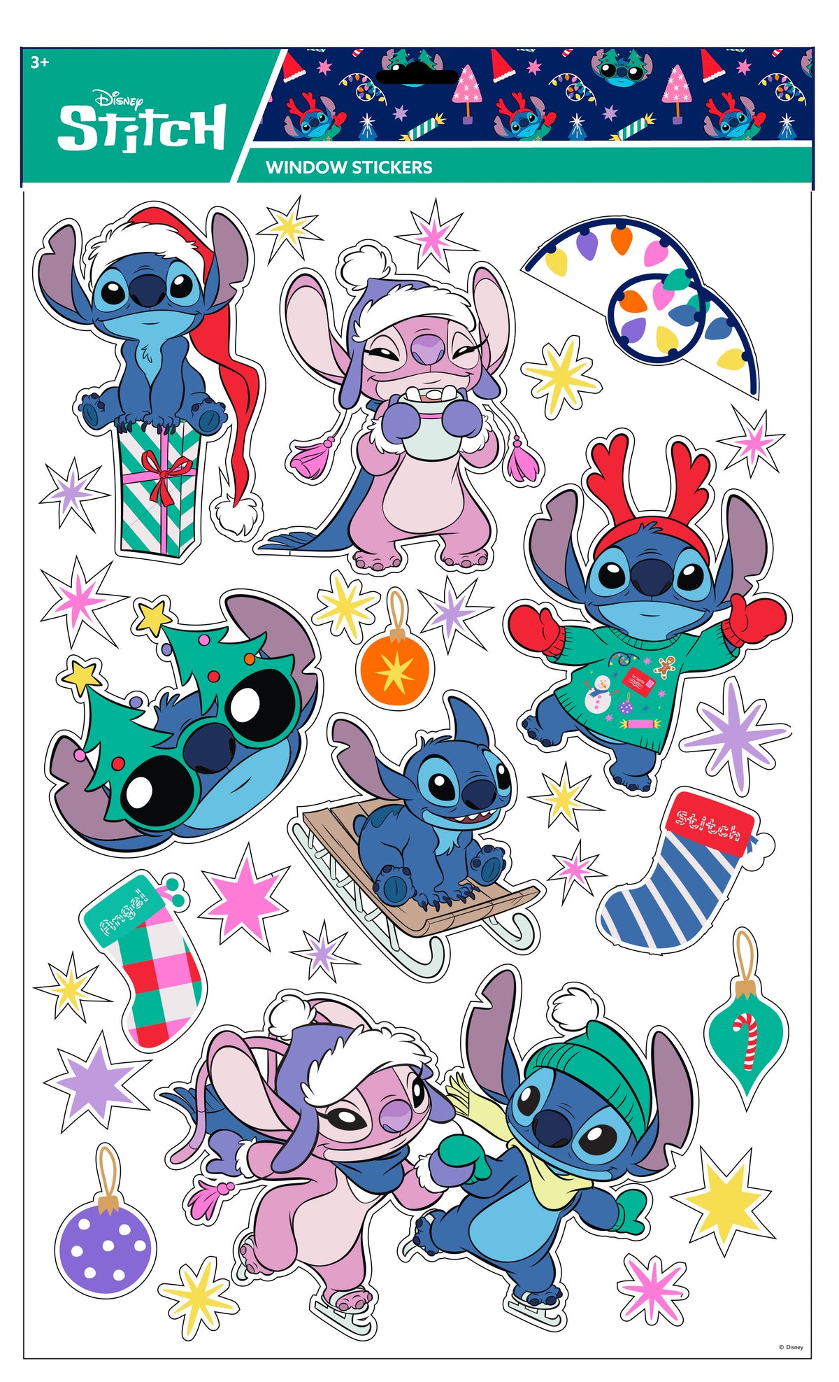 Stickers fenetre Stitch – Disney – 48 × 29 cm