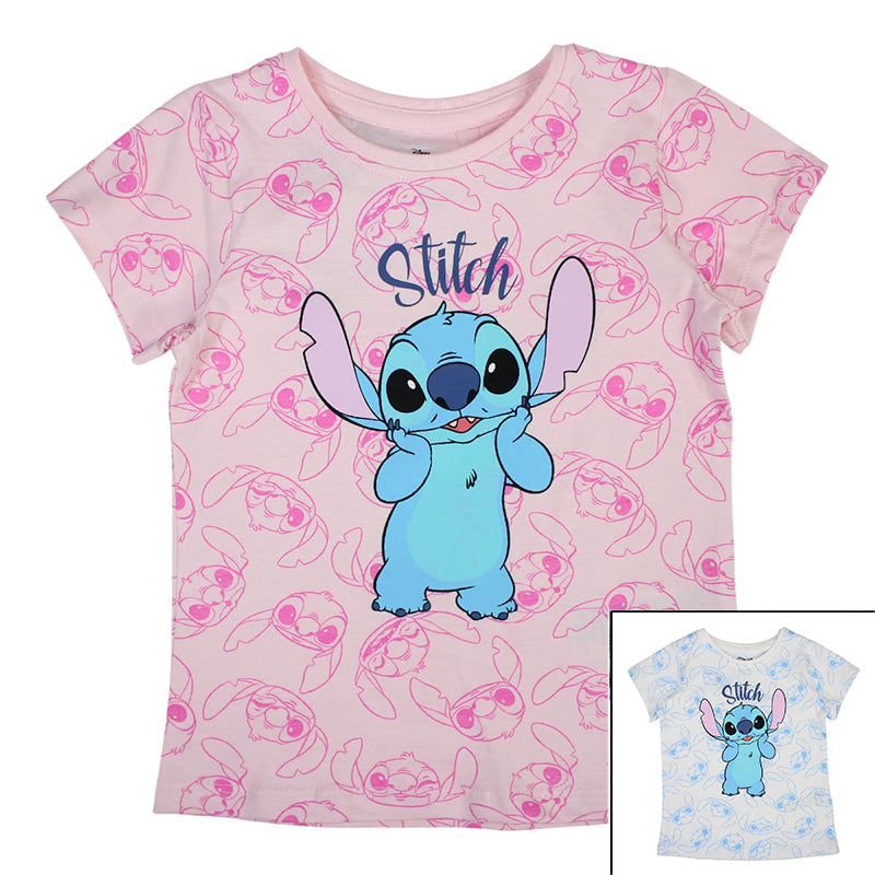 Tee-shirt manches courtes Stitch 2-8 ans  - Bleu