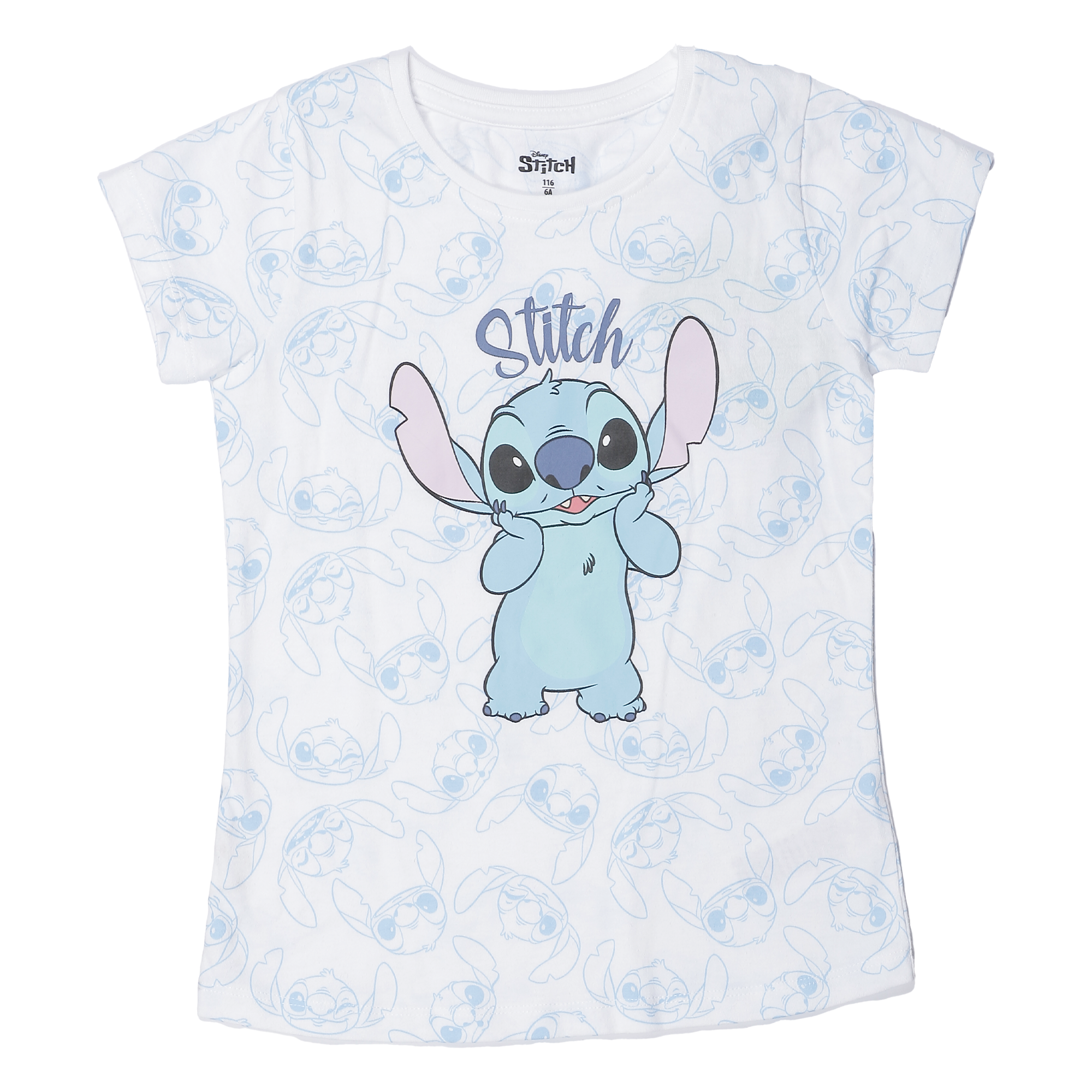 Tee-shirt manches courtes Stitch 2-8 ans  - Bleu