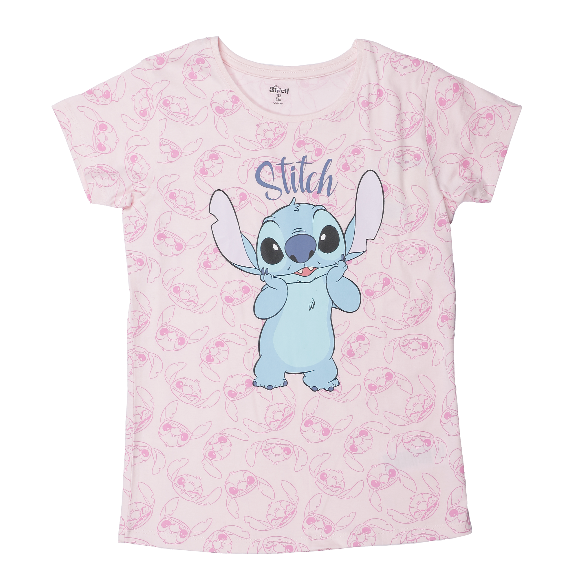 Tee-shirt manches courtes Stitch 2-8 ans  - Bleu