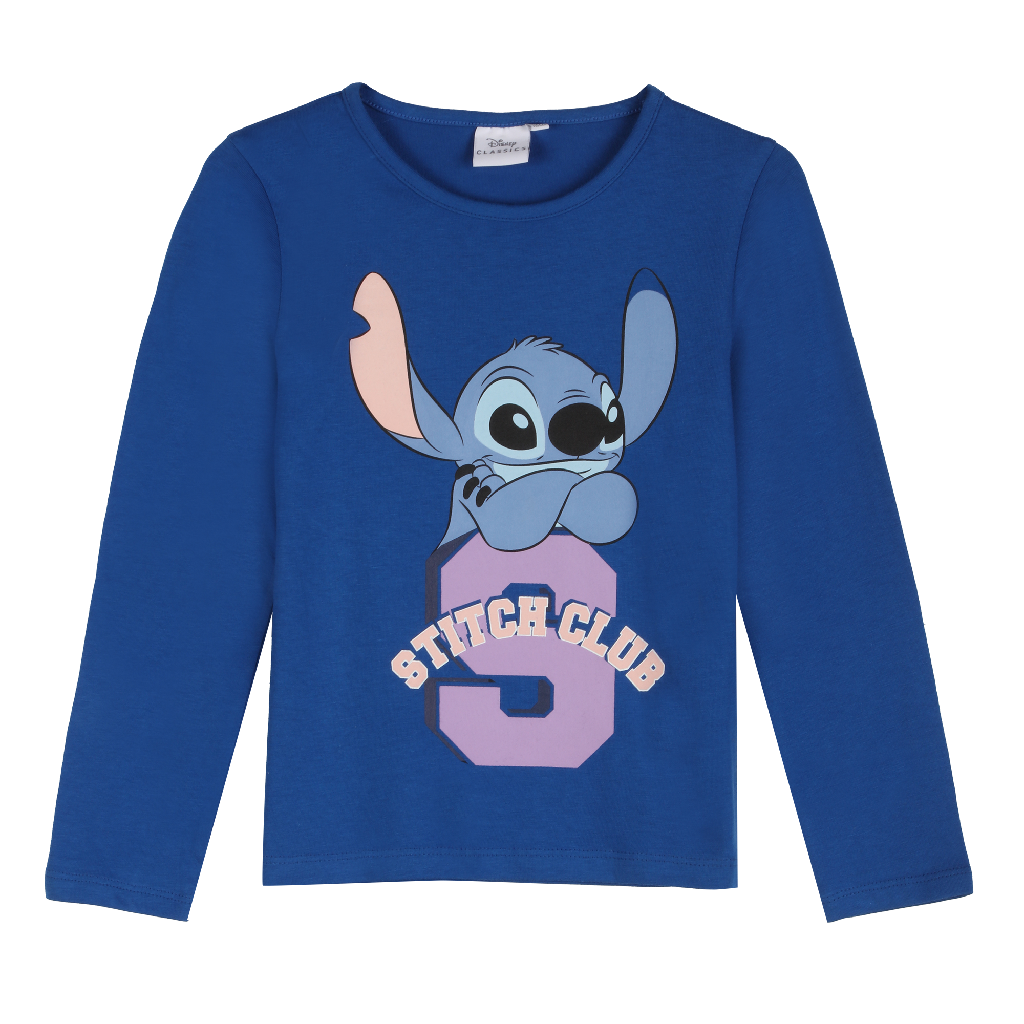 Tee-shirt manches longues bleu Stitch 3/8 ans - Bleu