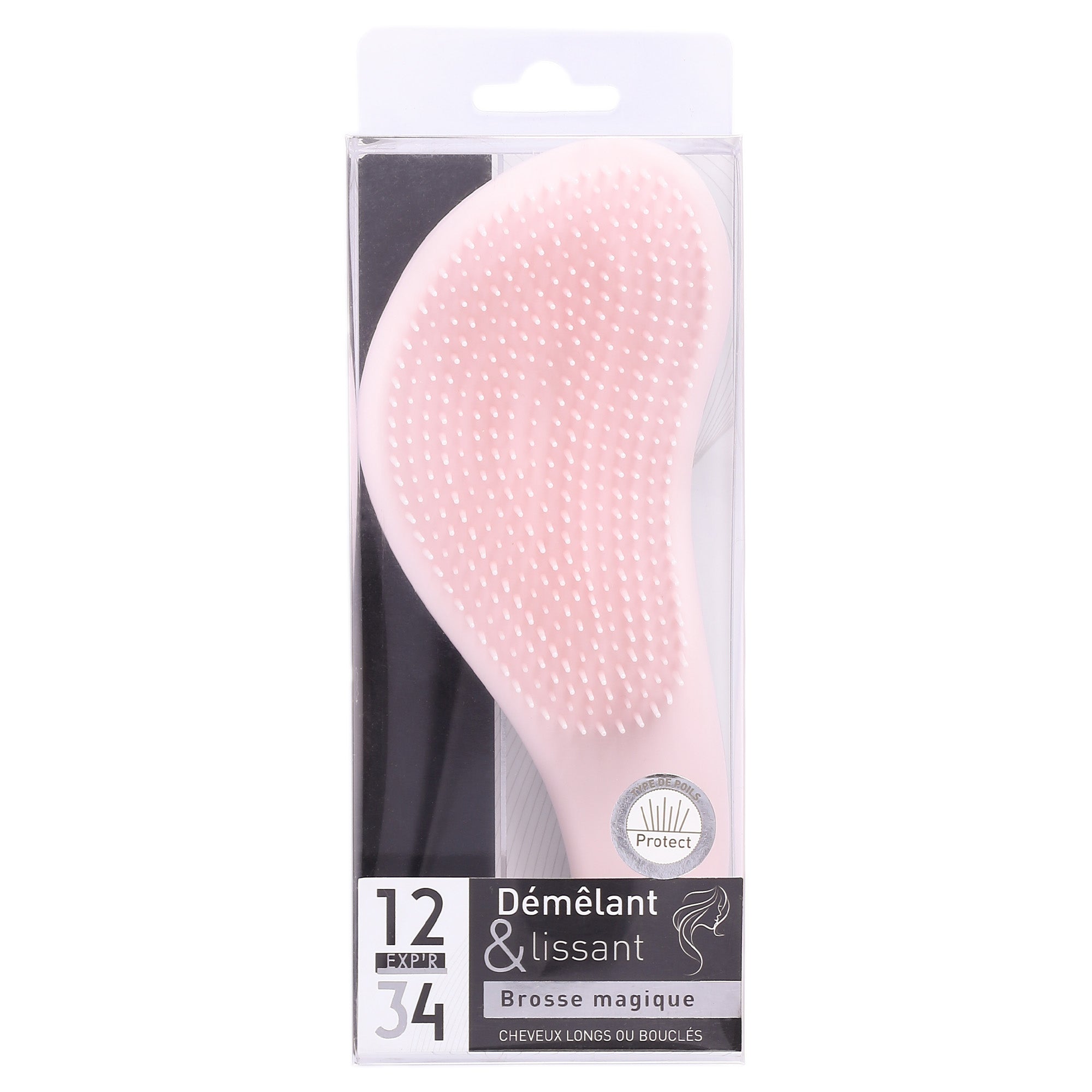 Brosse à cheveux bicolore