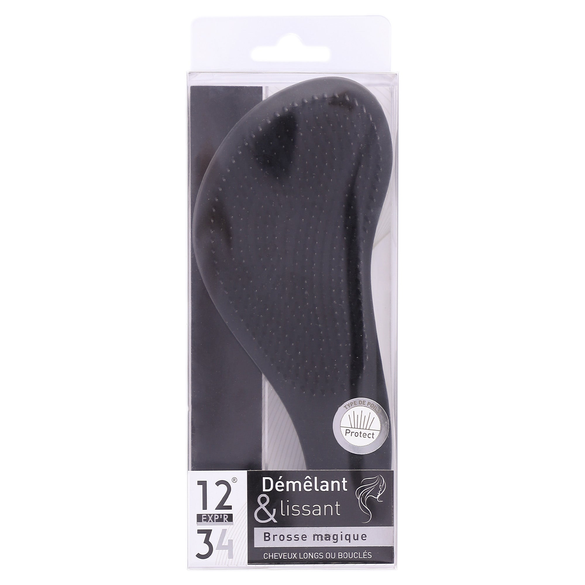 Brosse à cheveux bicolore