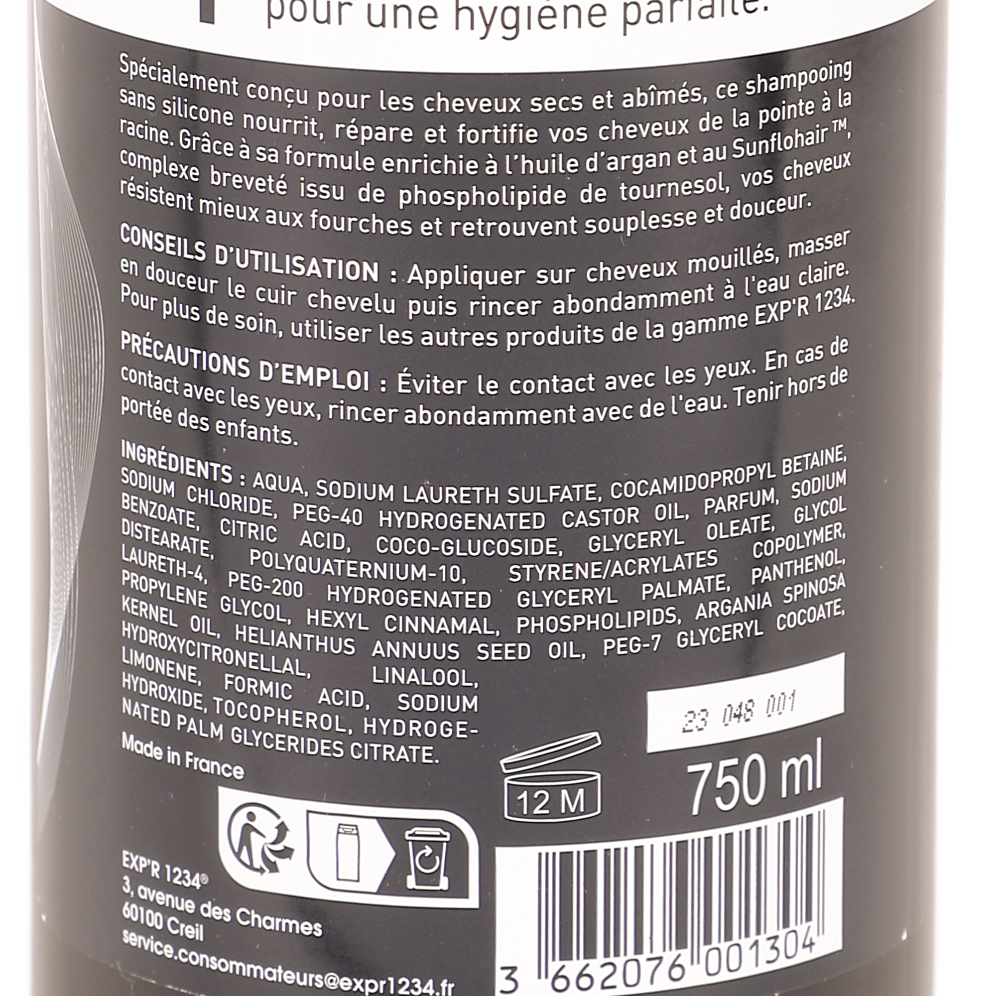 Shampoing perfect repair pour cheveux sec