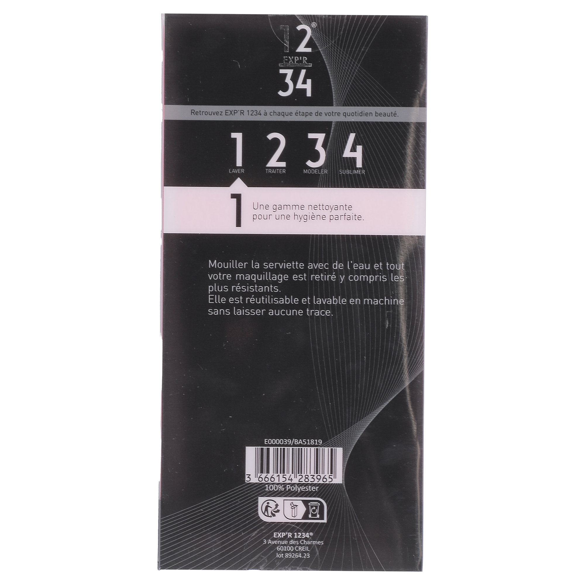 Serviette microfibre démaquillante
