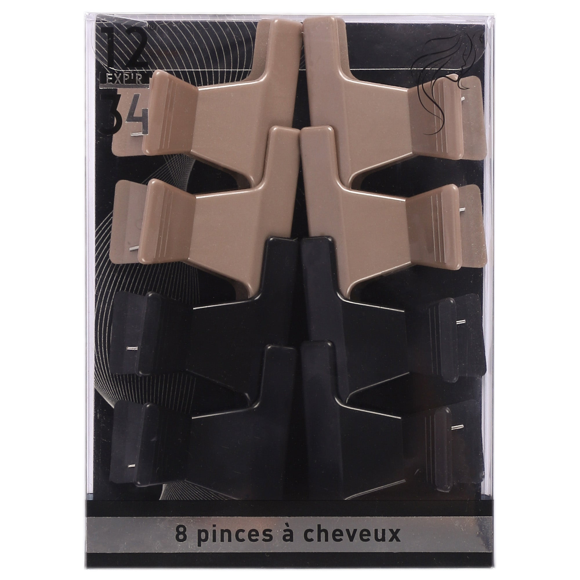8 pinces à cheveux