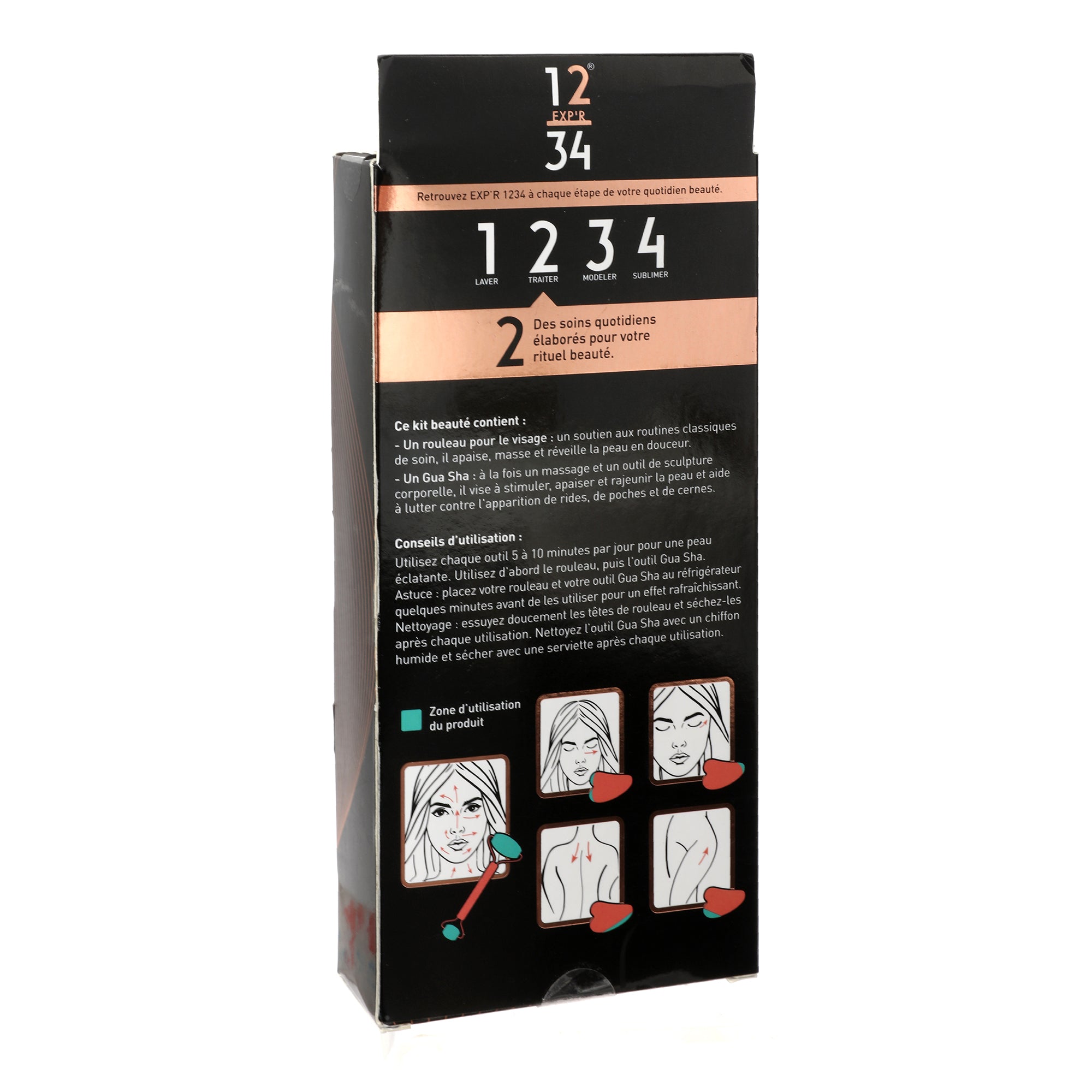 Coffret rouleau de massage + gua sha