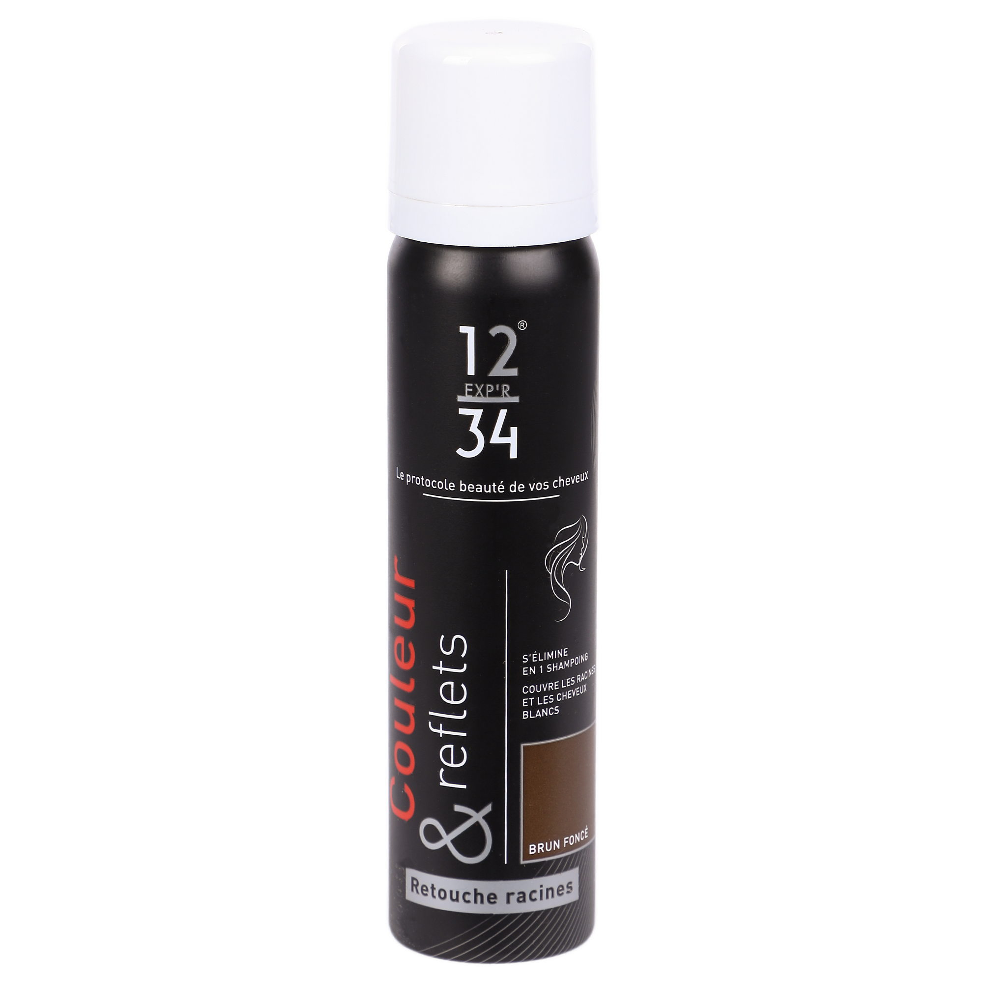Retouche racine teinte brun foncé