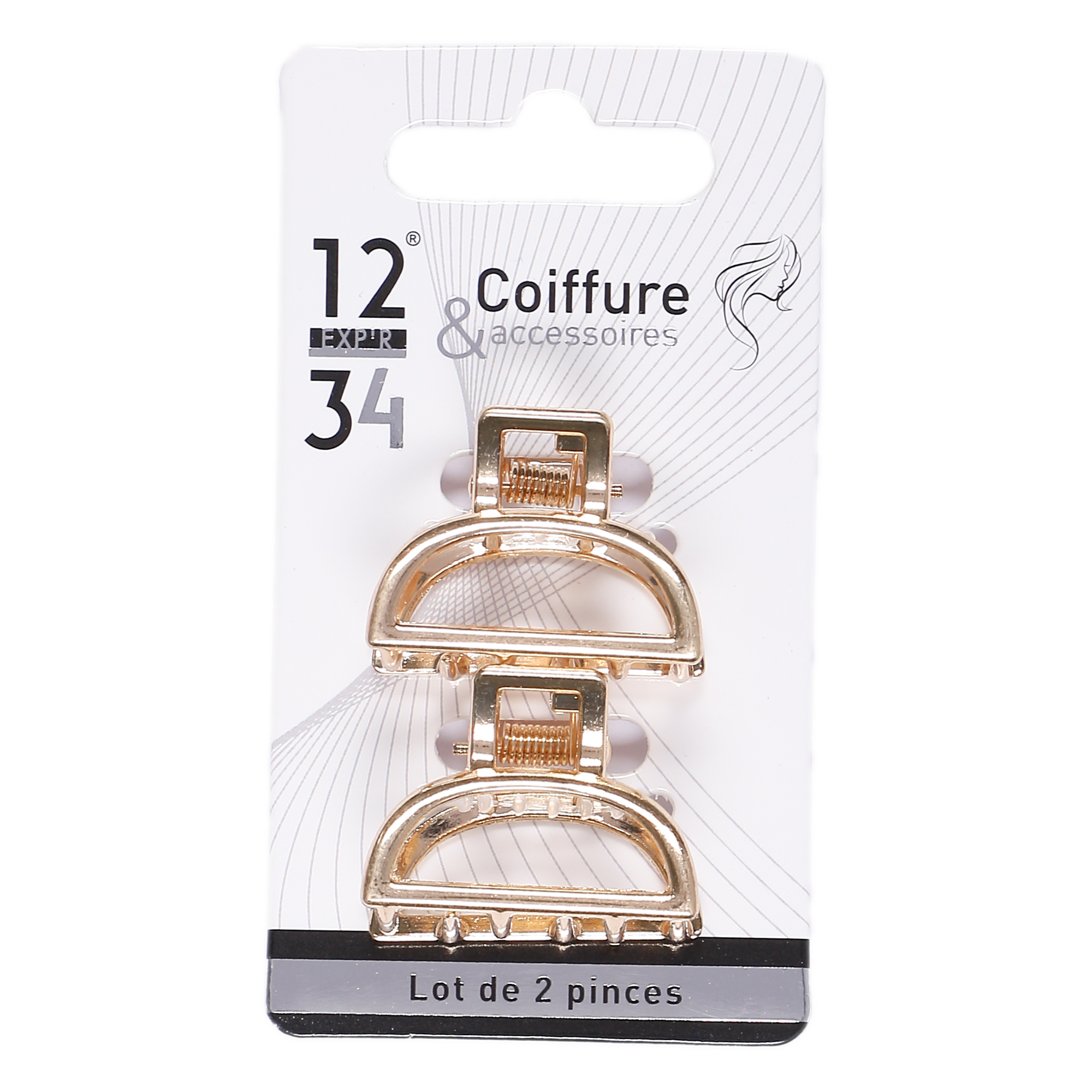 Lot de 2 pinces rose gold