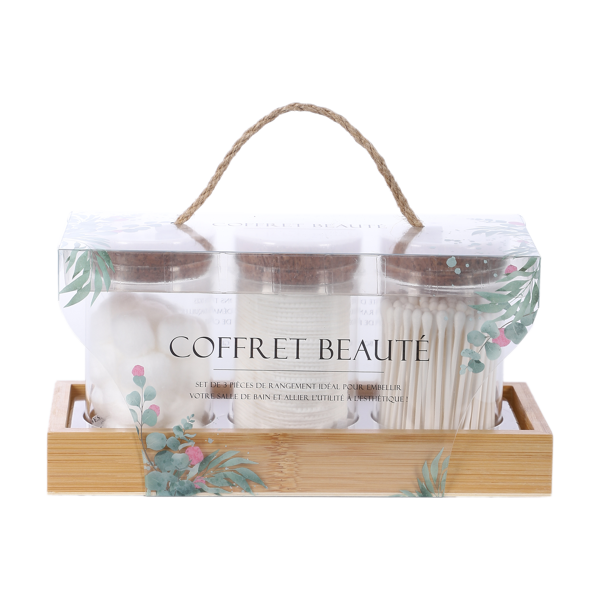 Coffret de 125 coton tiges + 40 cotons visage + 20 boules de coton