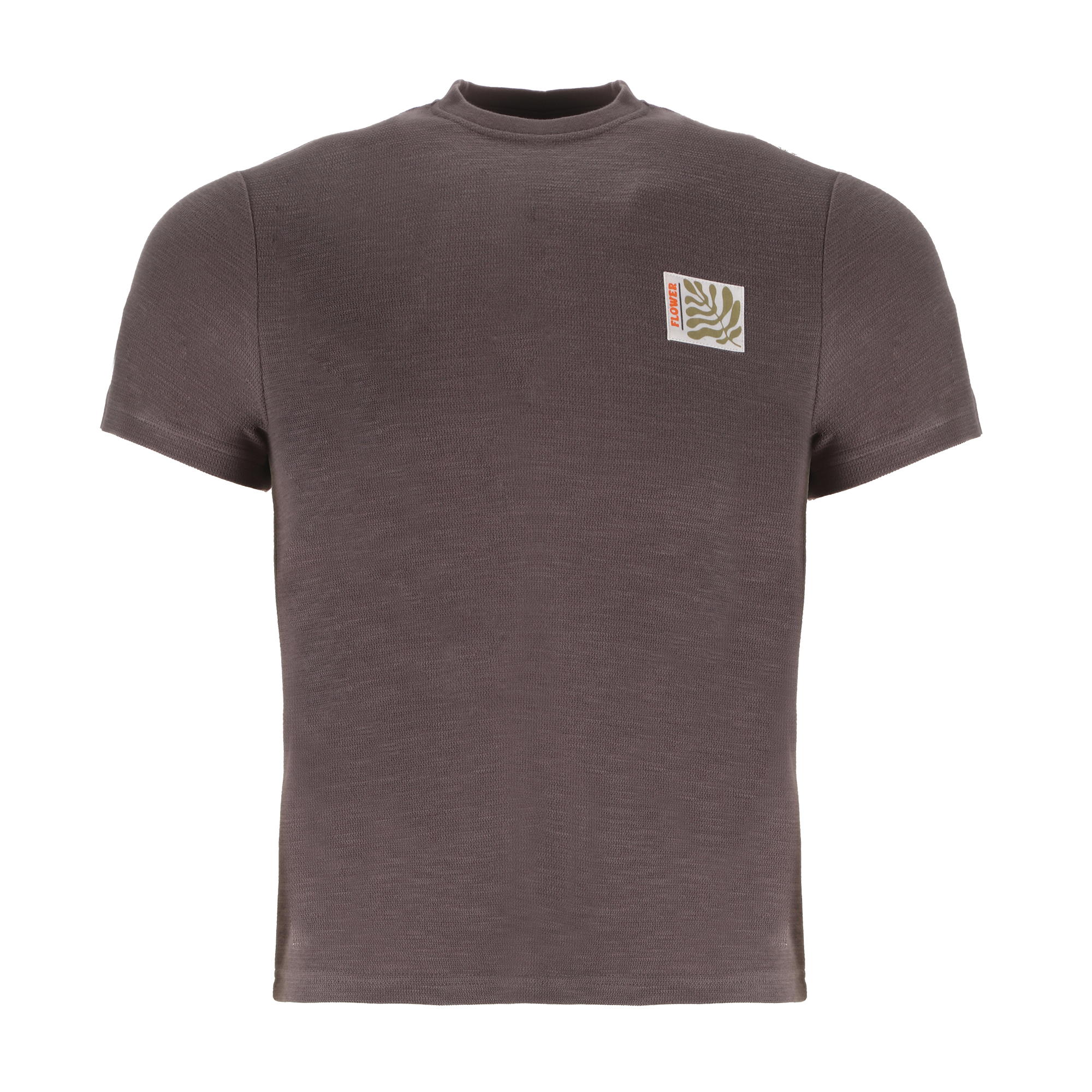 Tee-shirt col rond  - Beige