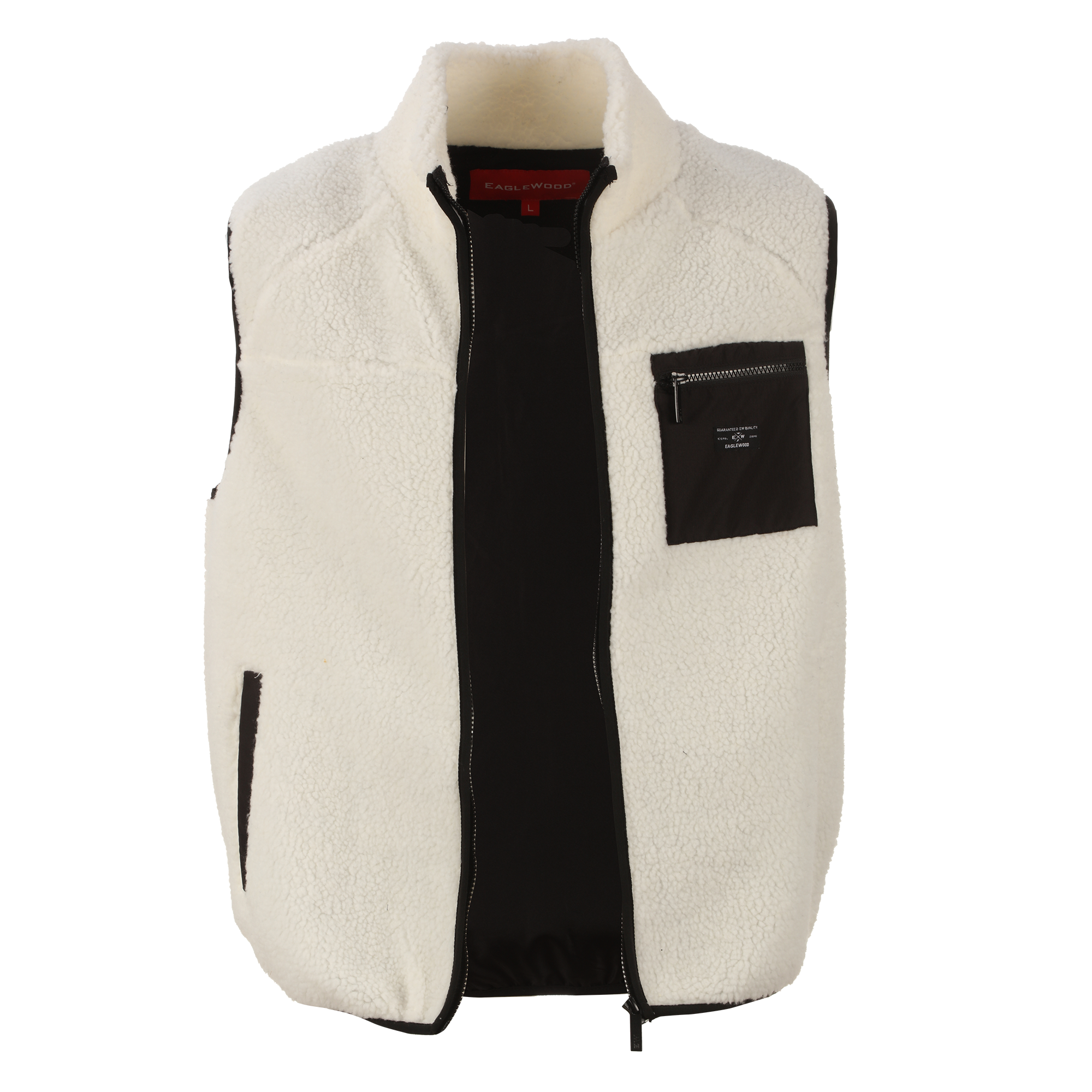 Veste sans manches sherpa  - Blanc