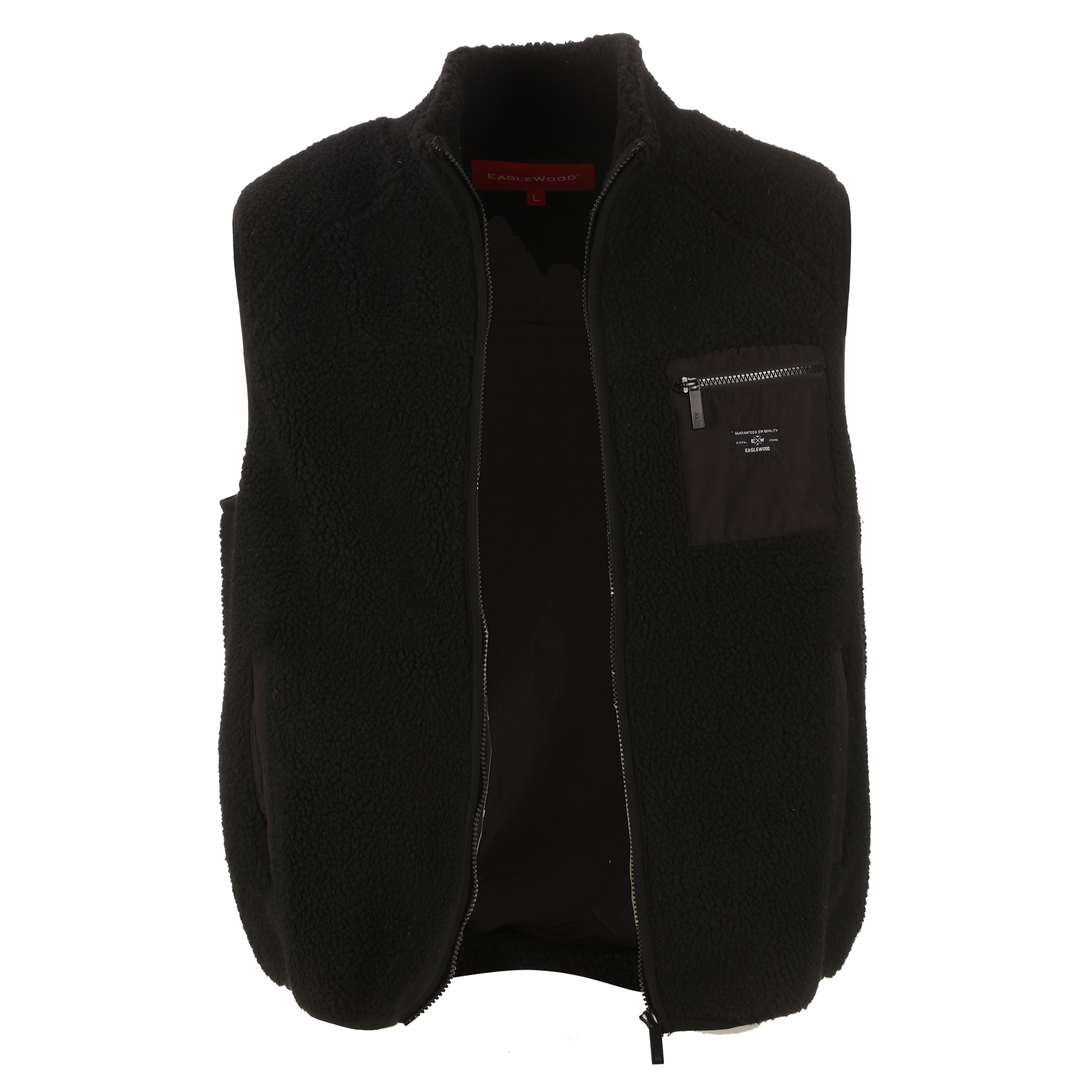 Veste sans manches sherpa  - Blanc