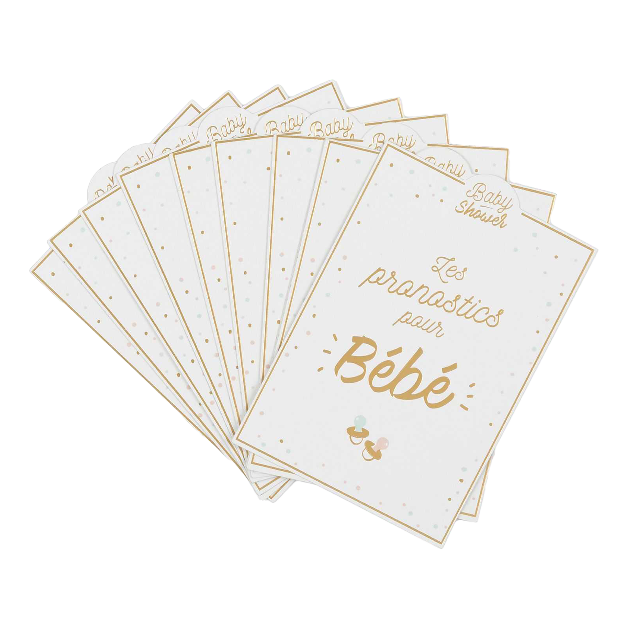 10 cartes de pronostics baby shower
