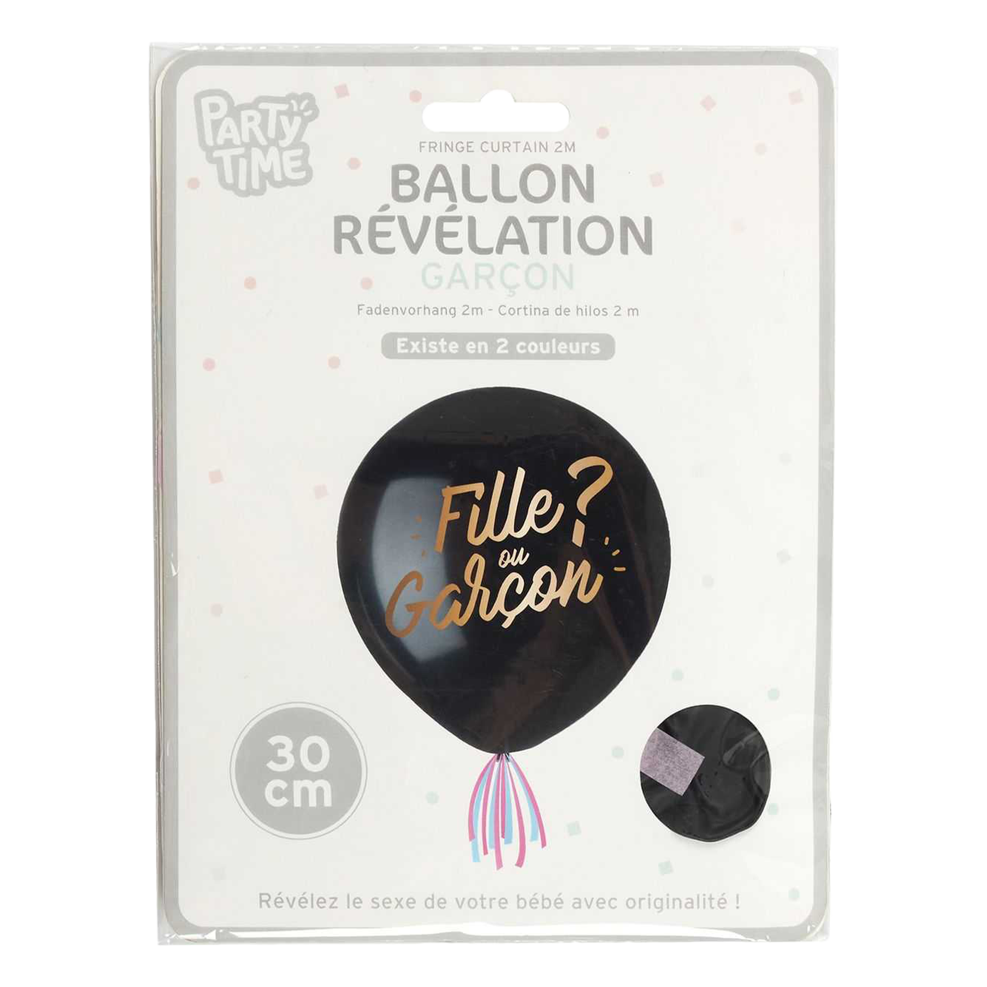 Ballon confettis gender reveal