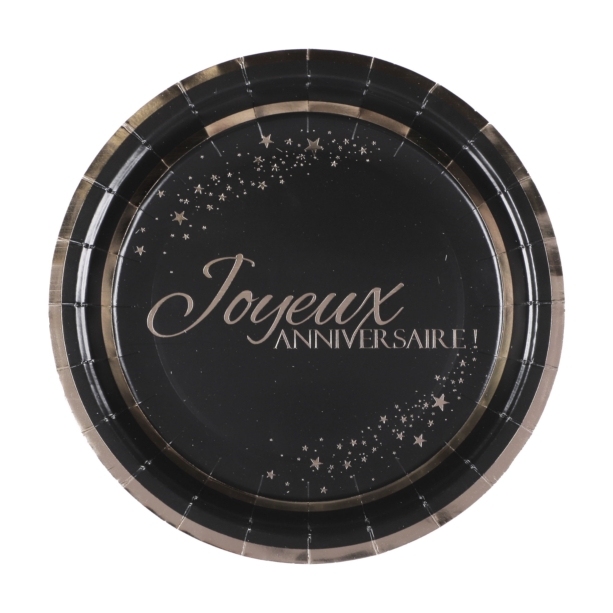 24 assiettes en carton Joyeux anniversaire
