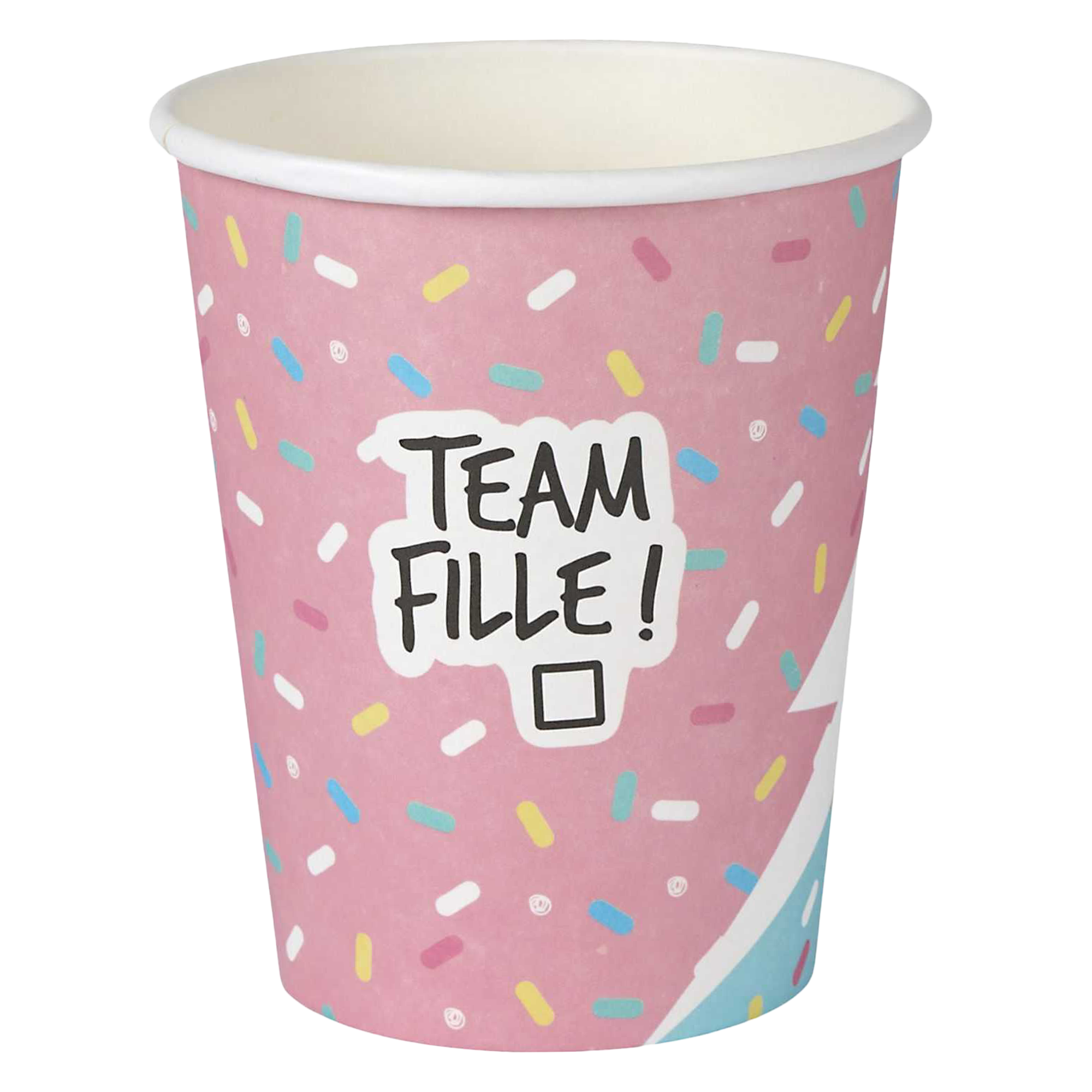 6 gobelets en carton team fille ou team garçon
