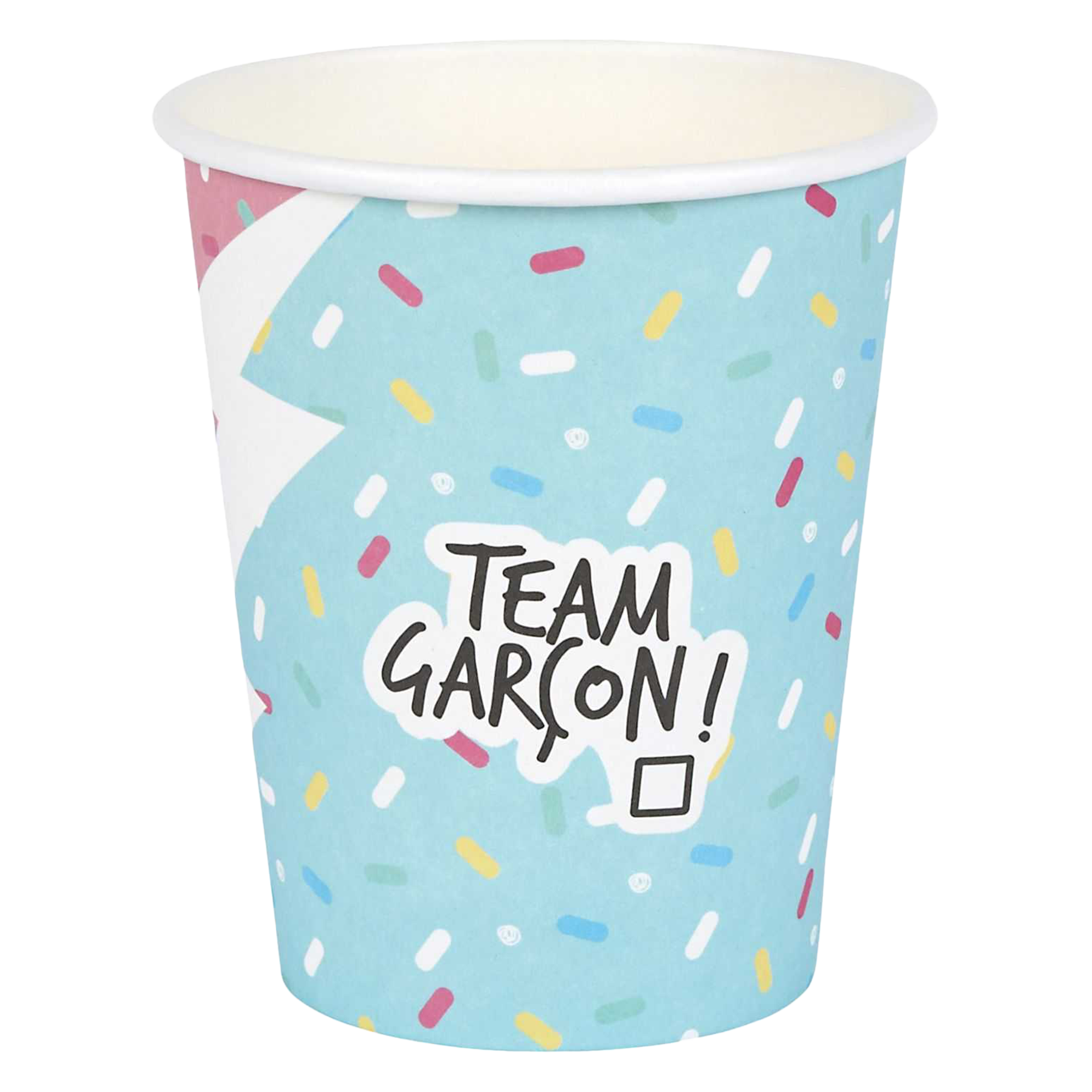 6 gobelets en carton team fille ou team garçon
