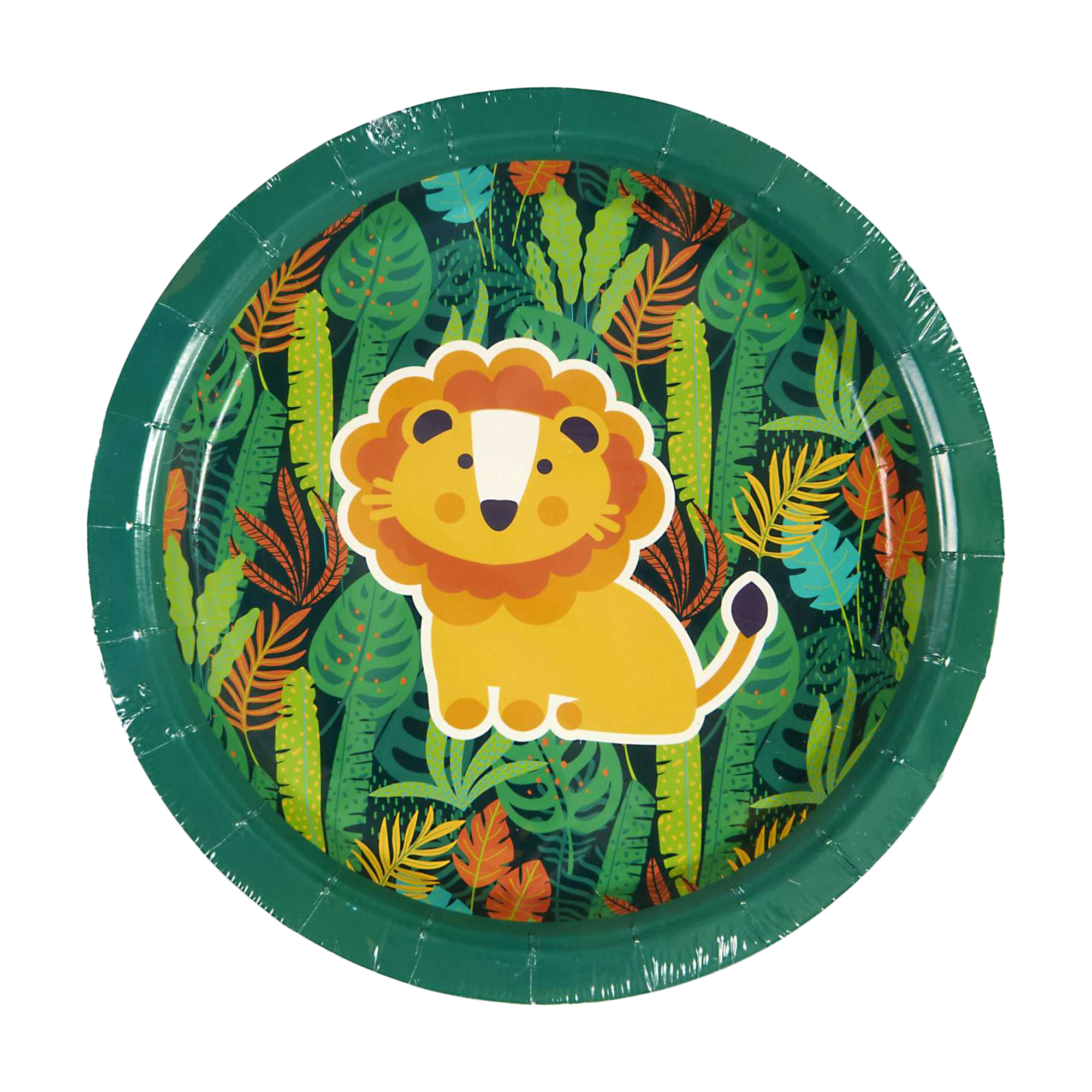 6 assiettes en carton lion