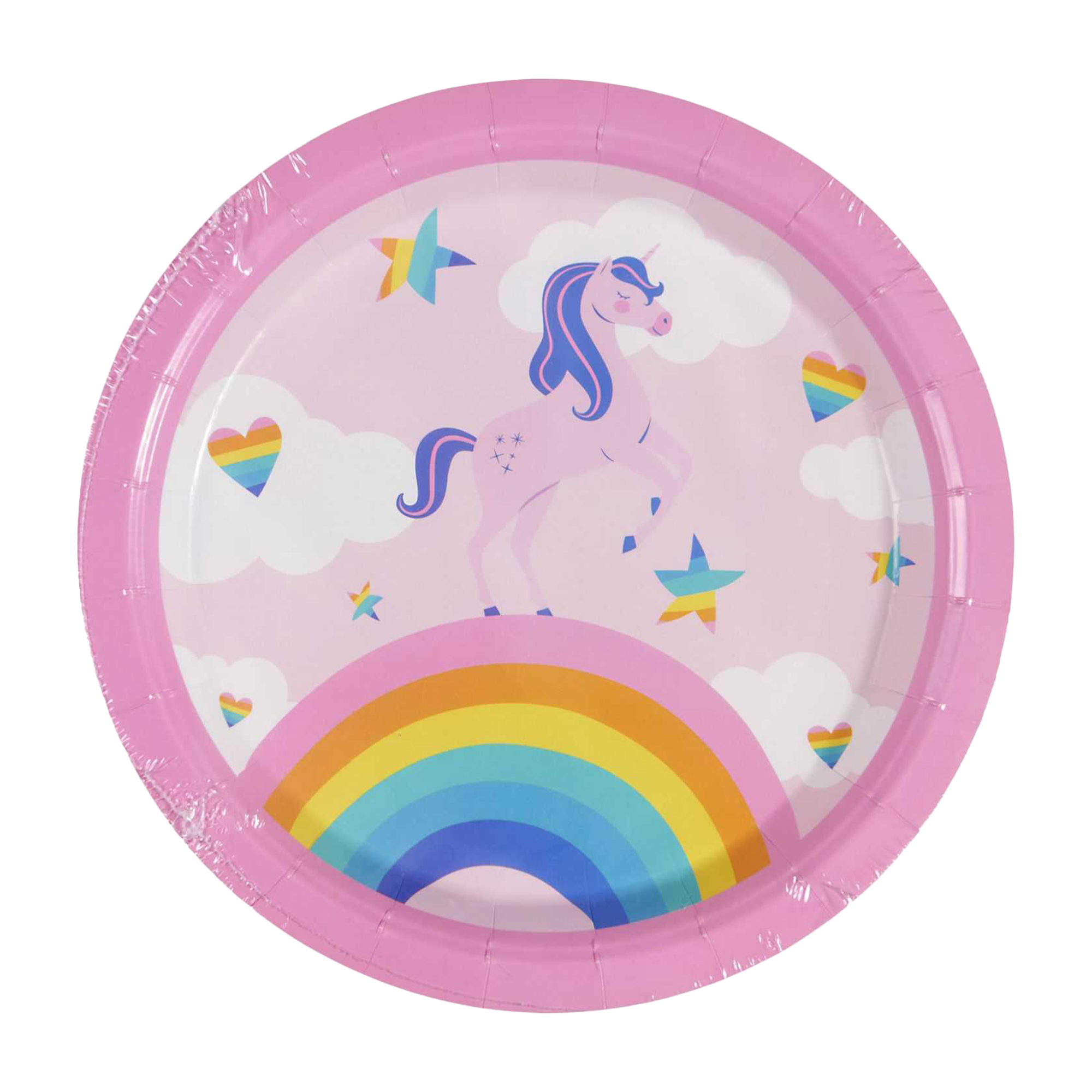 6 assiettes en carton licorne
