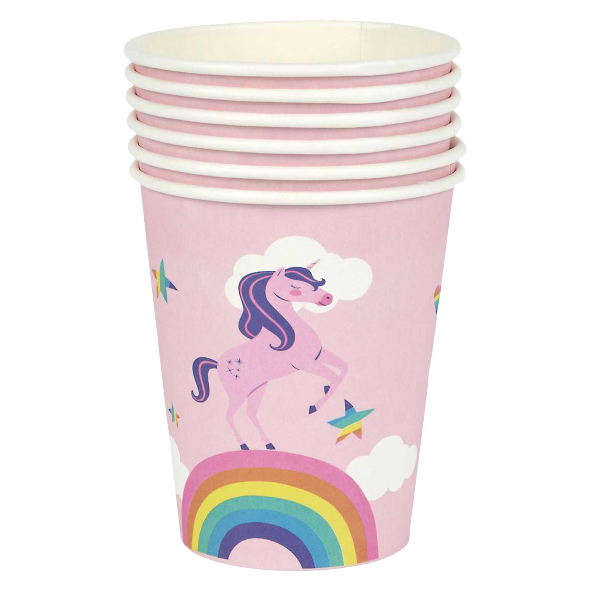 6 gobelets en carton licorne
