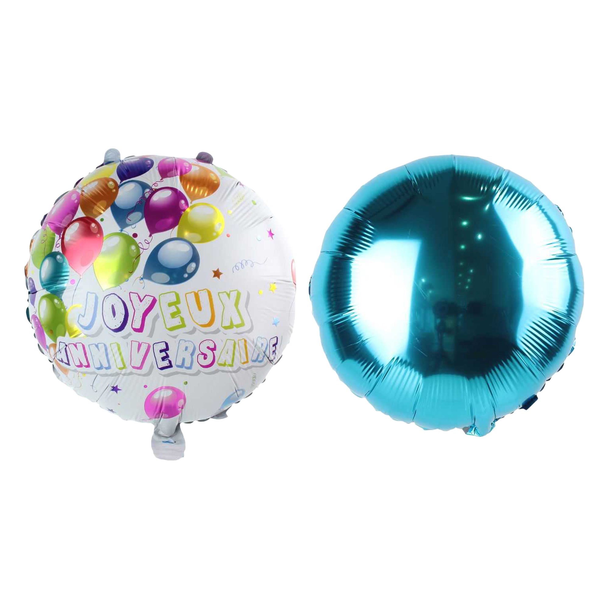 2 ballons métalisés anniversaire 45 cm